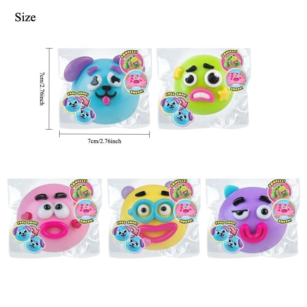 NEW Smushers Squishy - Curiosities Smushers Dog Face Swap Squishy Soft Moldable Cute Slow Rise Relaxing Sensory Fidget Relief Anxiety Stress Fun Desk Accessory for Adults