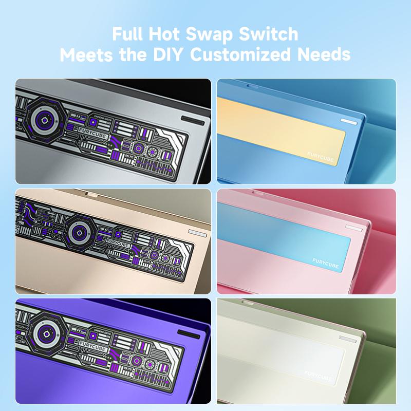 FURYCUBE F75Ultra 75% CNC Aluminum Mechanical KeyboardSouth Facing RGB Backlight 2.4G BT USB Wired with HMXGrape Huano Latte 5- Pin Hot-Swappable Switches &BlackWhite PTB Keycaps Gaming Keyboard for PC FURYCUBE F75Ultra 75% CNC Aluminum Mechanical KeyboardSouth Facing RGB Backlight 2.4G BT USB Wired with HMXGrape Huano Latte 5- Pin Hot-Swappable Switches &BlackWhite PTB Keycaps Gaming Keyboard for PC