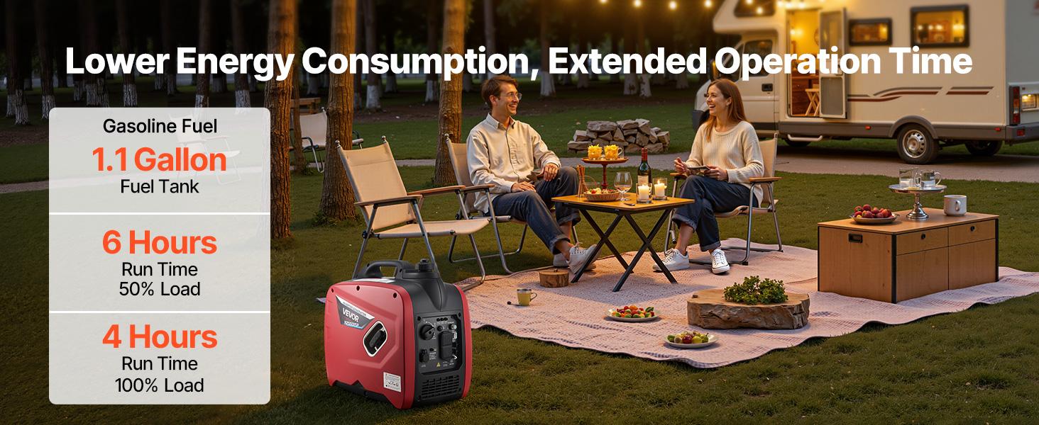 VEVOR Inverter Generator, 2900W Peak Watt Quiet Inverter Generator, Portable Inverters Generators for Home Use, Gas Powered, Compact and Lightweight Design - Stable Power, CO Sensor, Orange/Black VEVOR Inverter Generator, 2900W Peak Watt Quiet Inverter Generator, Portable Inverters Generators for Home Use, Gas Powered, Compact and Lightweight Design - Stable Power, CO Sensor, Orange/Black