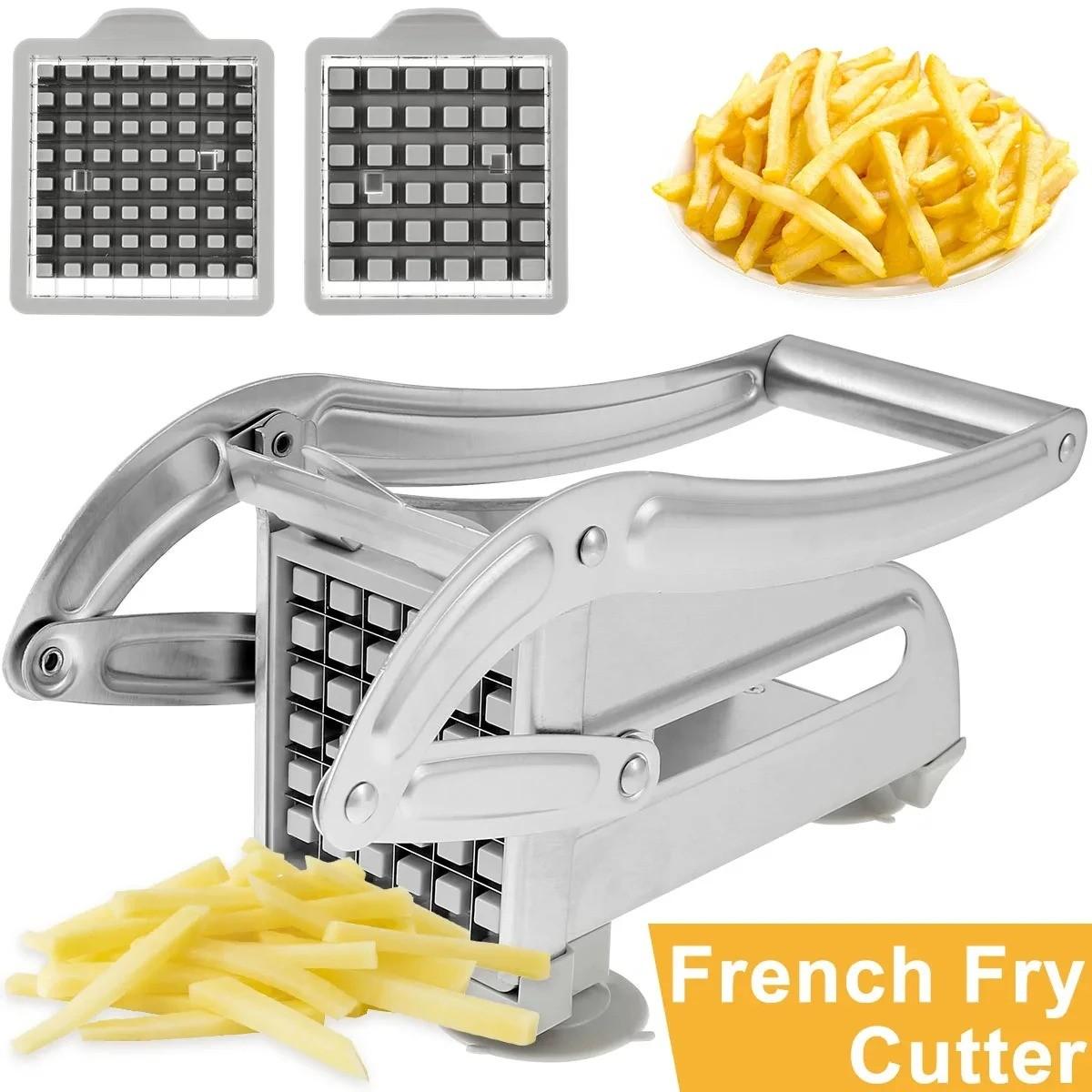 Stainless Steel Manual Potato Cutter, French Fries Slicer, Potato Chips Maker, Meat Chopper Dicer, Kitchen Cutting Machine Tool