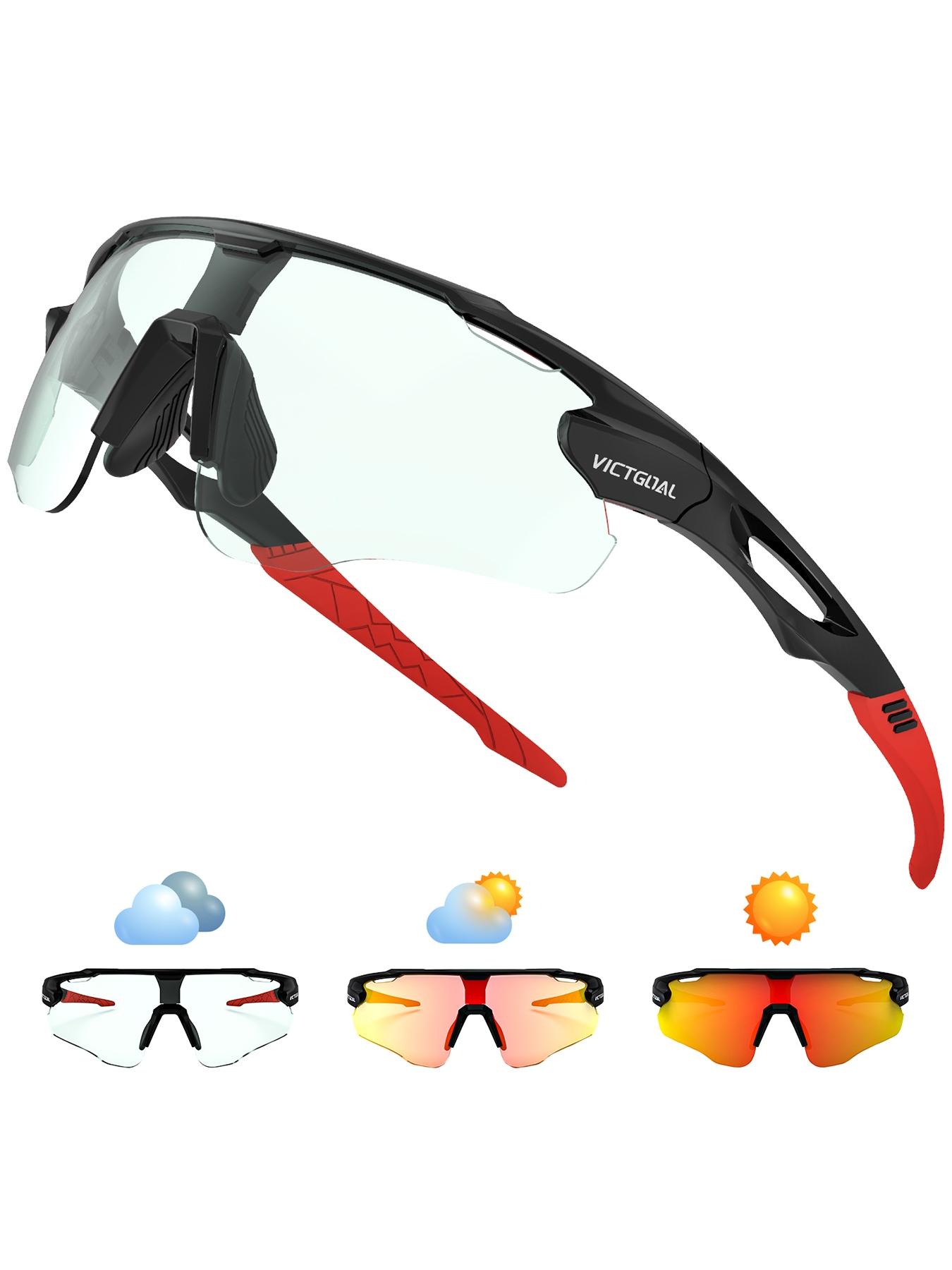 VICTGOAL Photochromic Cycling Sunglasses for Men-Women, UV400 Protection Sports Eyewear for Outdoor Cycling, Fishing, Driving