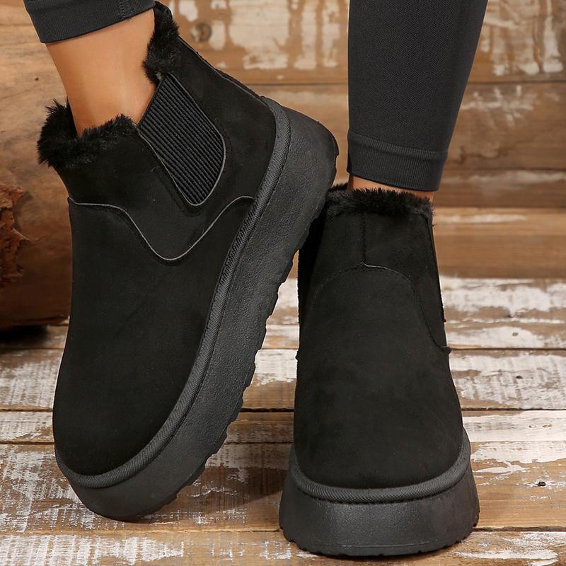 Women's Winter Short Boots for Women Warm Lined Boots Comfortable Suede Lace Up Booties Cute Flat Boot Shoes Springfresh