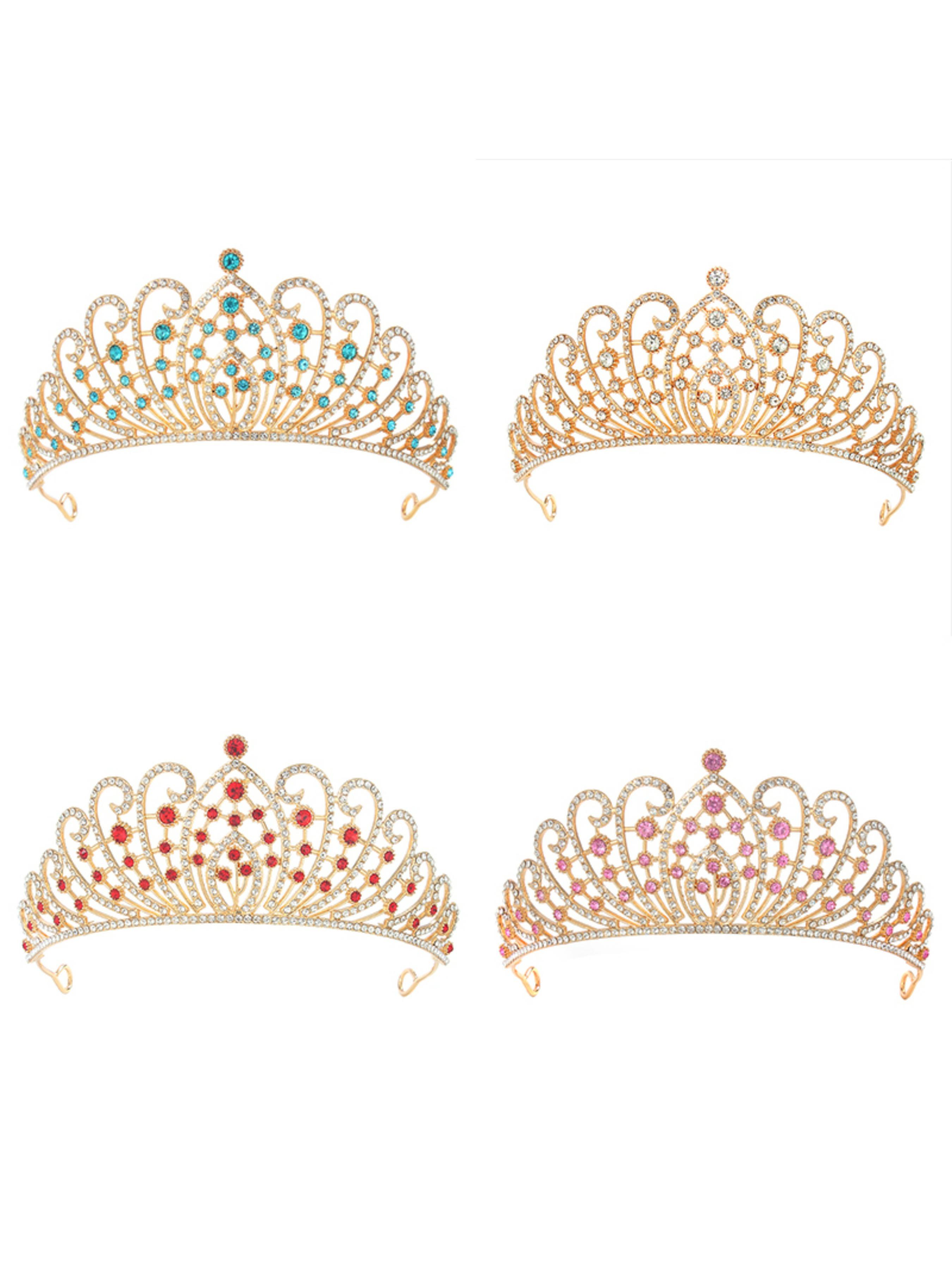 Delicate Shining Rhinestone Crystal Floral Bridal Headband Wedding Hair Accessories for Bride Fashion