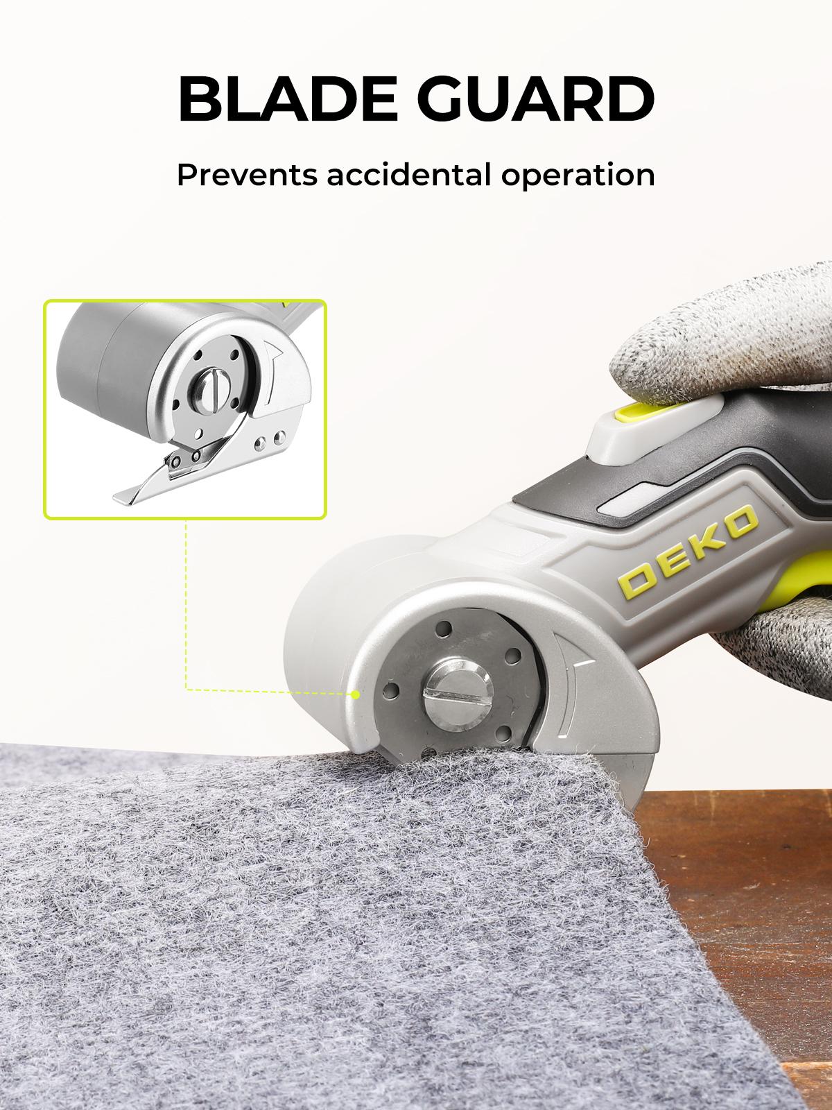 DEKO 3.7V Cordless Electric Scissors – Rechargeable Cardboard Cutter With USB-C Charging Cable, Perfect For Cardboard, Carpet, Leather & Clothing Alterations