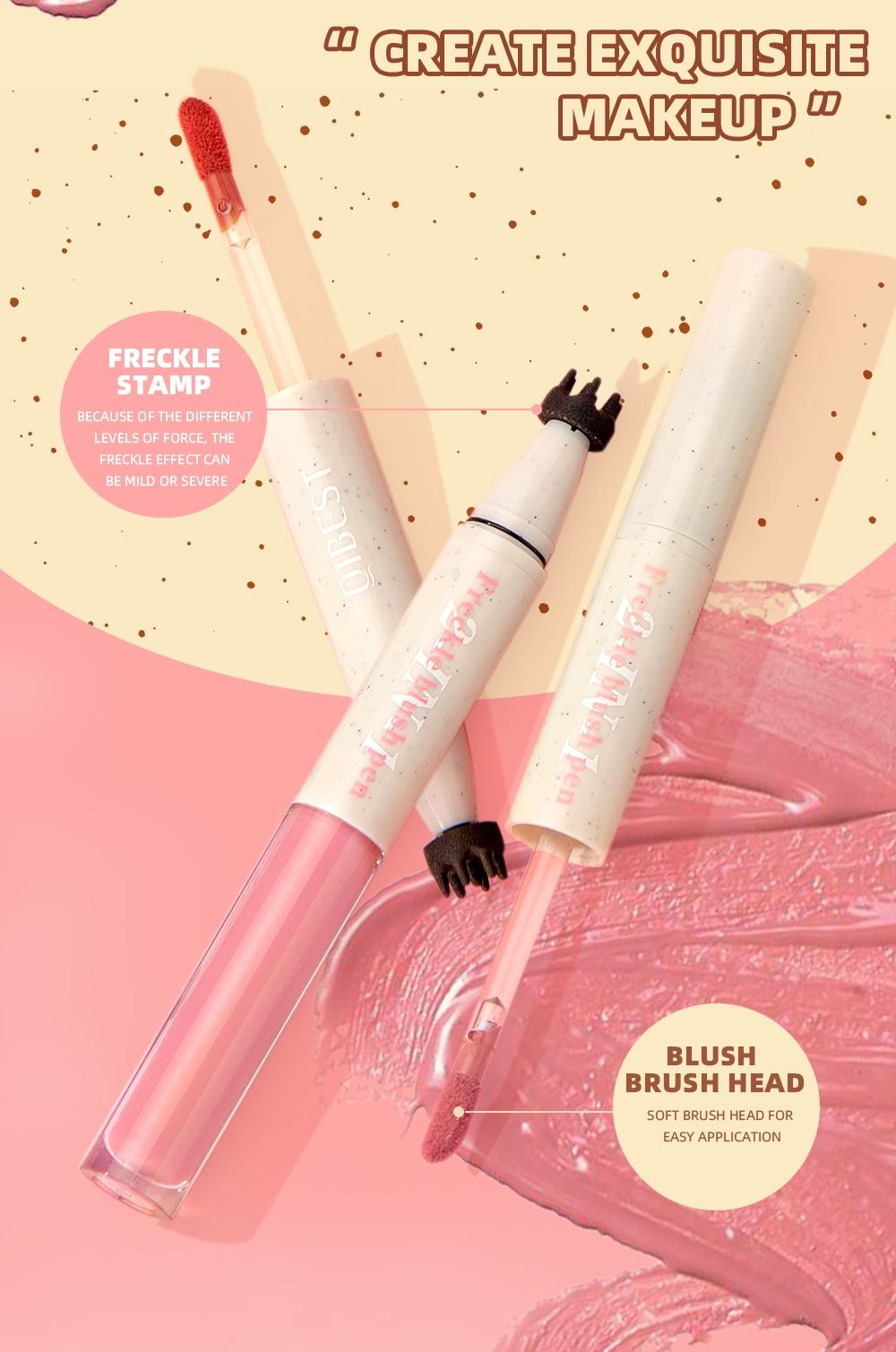 4 Shades Double Sided Freckle And Blush Makeup Pen With Smooth Application Natural Pigment Long Lasting Waterproof Sweatproof