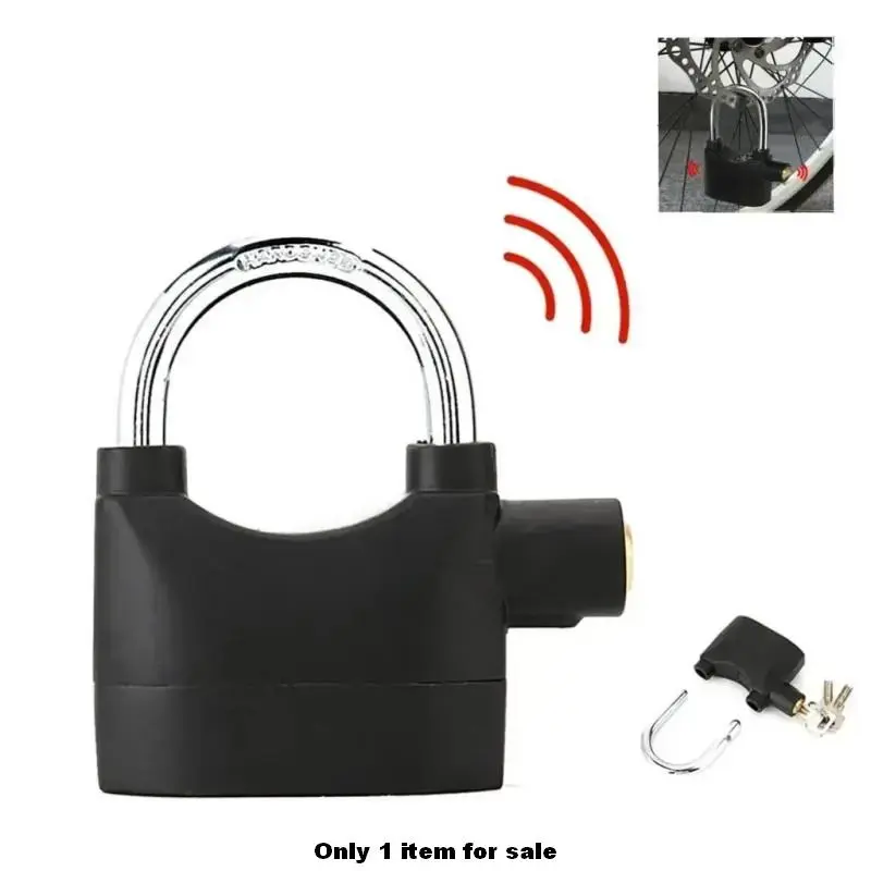 Alarm Hanging Lock, 110db Outdoor Stainless Steel, Durable with 3 Keys, High Security Anti-Theft for Garage, Fence, Storage Unit, Alarm Padlock