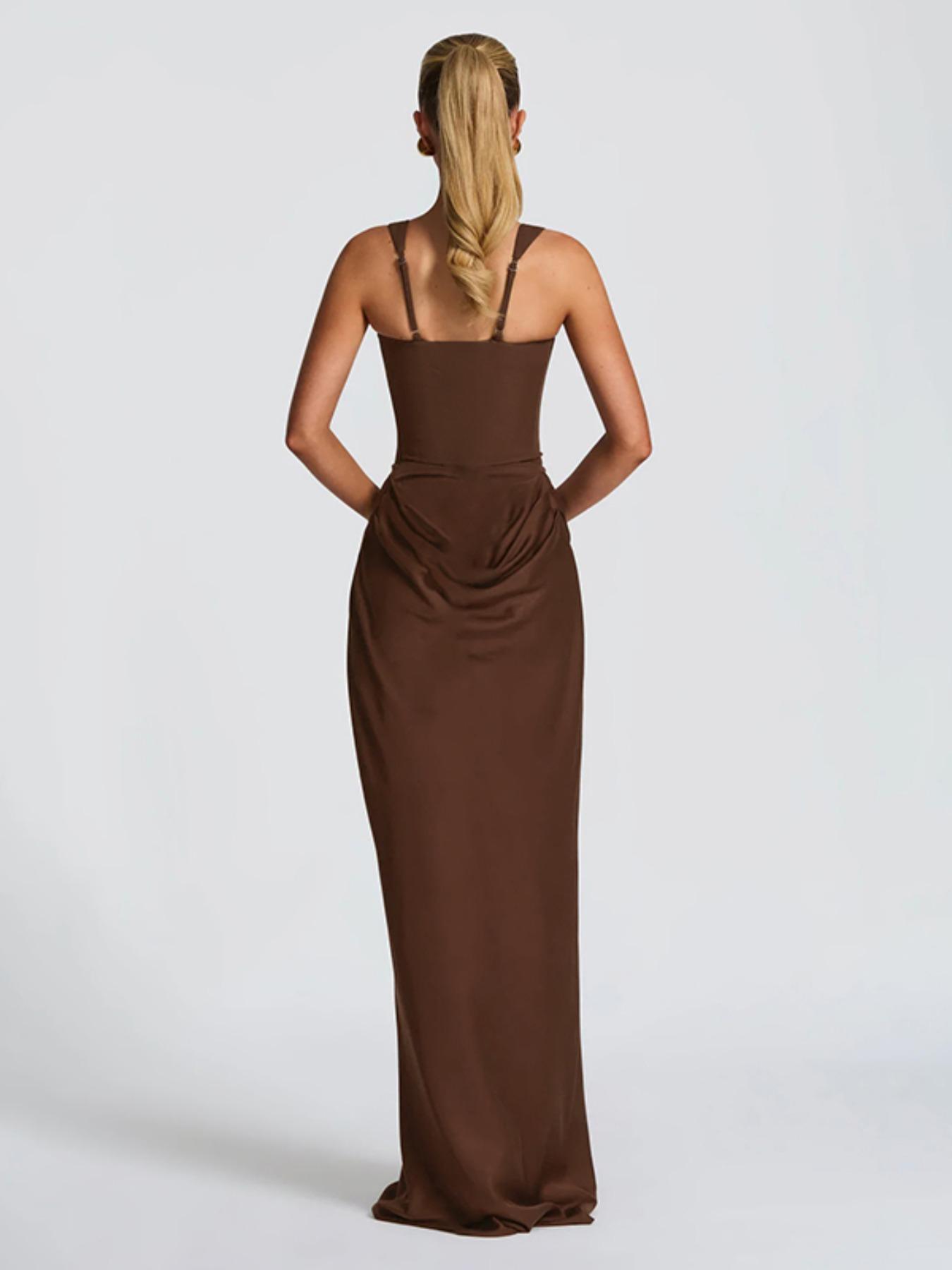 Women's Fashion Solid Color Square Neck Sleeveless Dress, Comfortable Elegant Simple Style, Perfect for Outdoors, Dates, Festivals, Parties, Formal Wear