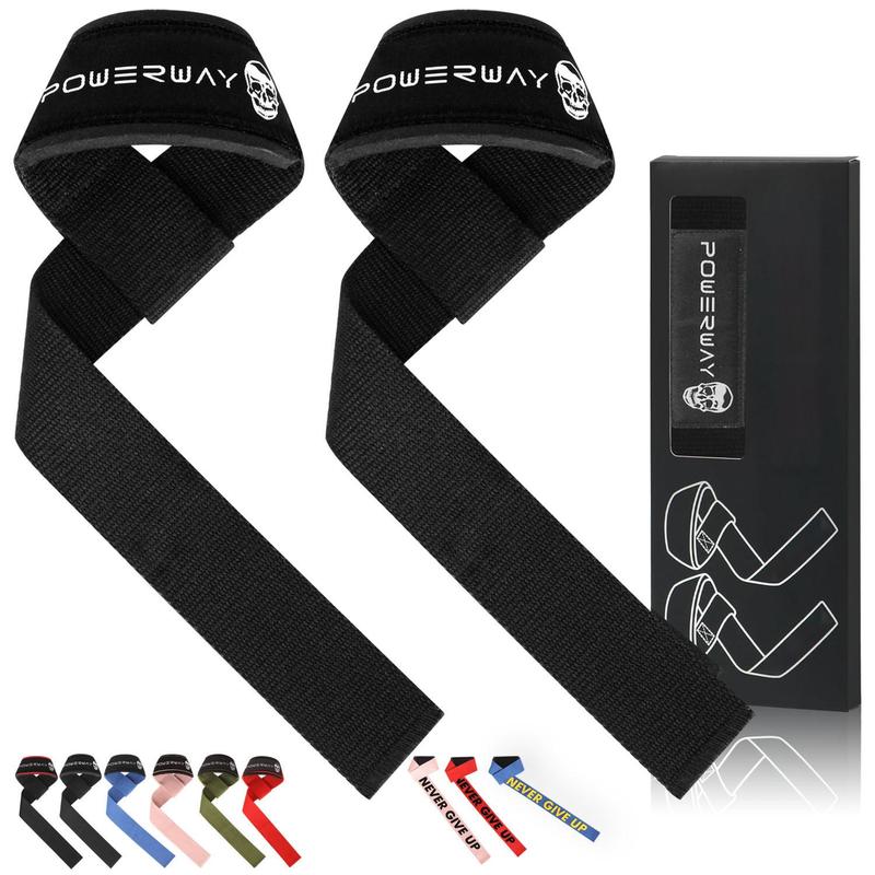 Hand Raise Wristband Weightlifting, Gymnastics, Powerlifting, Squats with Padding, Rubber Material, 18 Inch Cotton Line