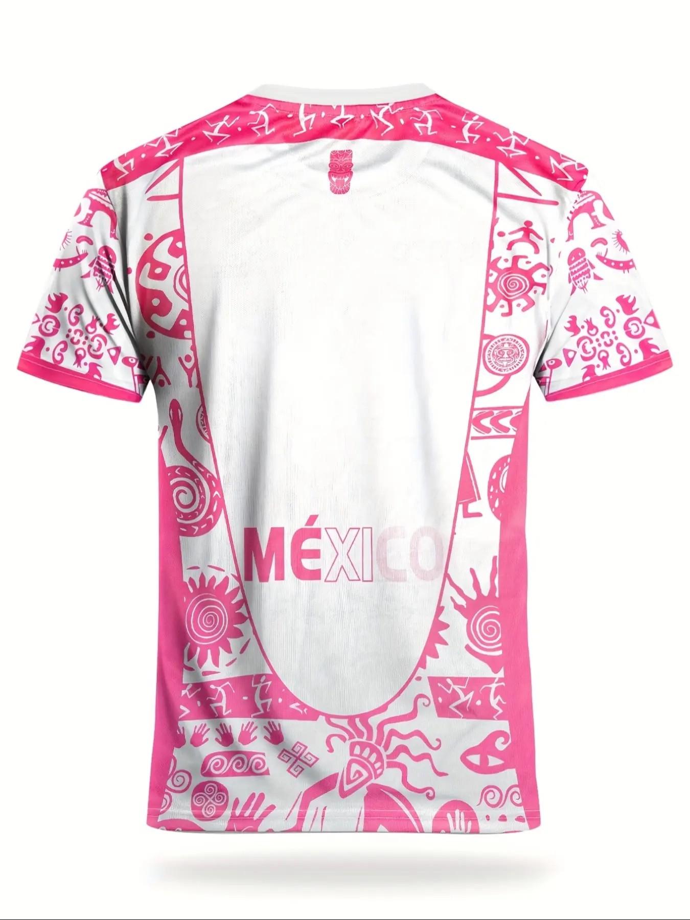 Men's Aztec Tribal Symbol Sport T-Shirt, Ethnic Street Round Neck Short Sleeve Top, Loose-Fitting All-Seasons Clothing