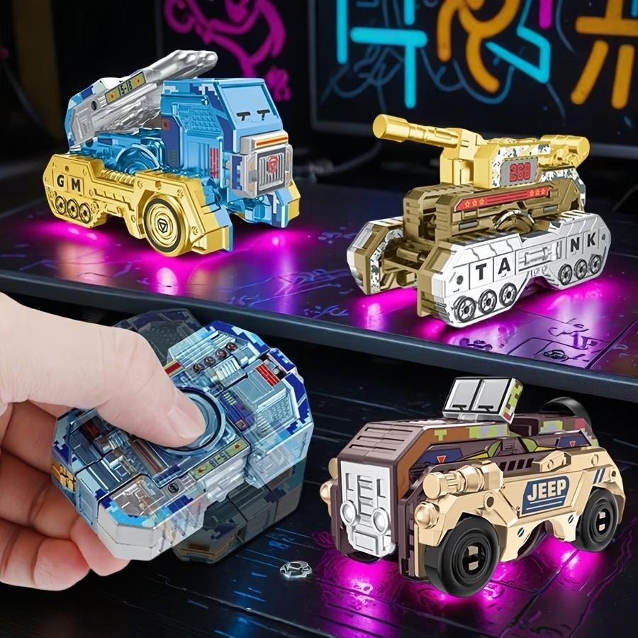 Creative Multifunction Transformable Missile Car Robot Fidget Spinner, Teen Sensory Relaxation Finger Twister, Perfect Holiday Party Gift