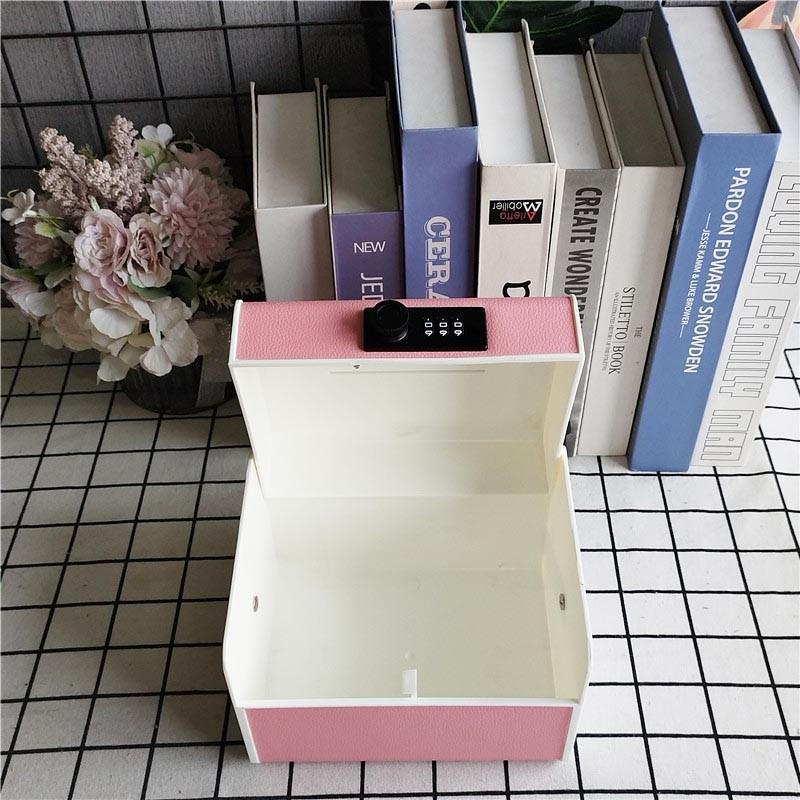 Password Safe Box with Handle, PU Leather, Large Capacity Storage, Home Security Cabinet, Portable Outdoor Wallet, Perfect Gift