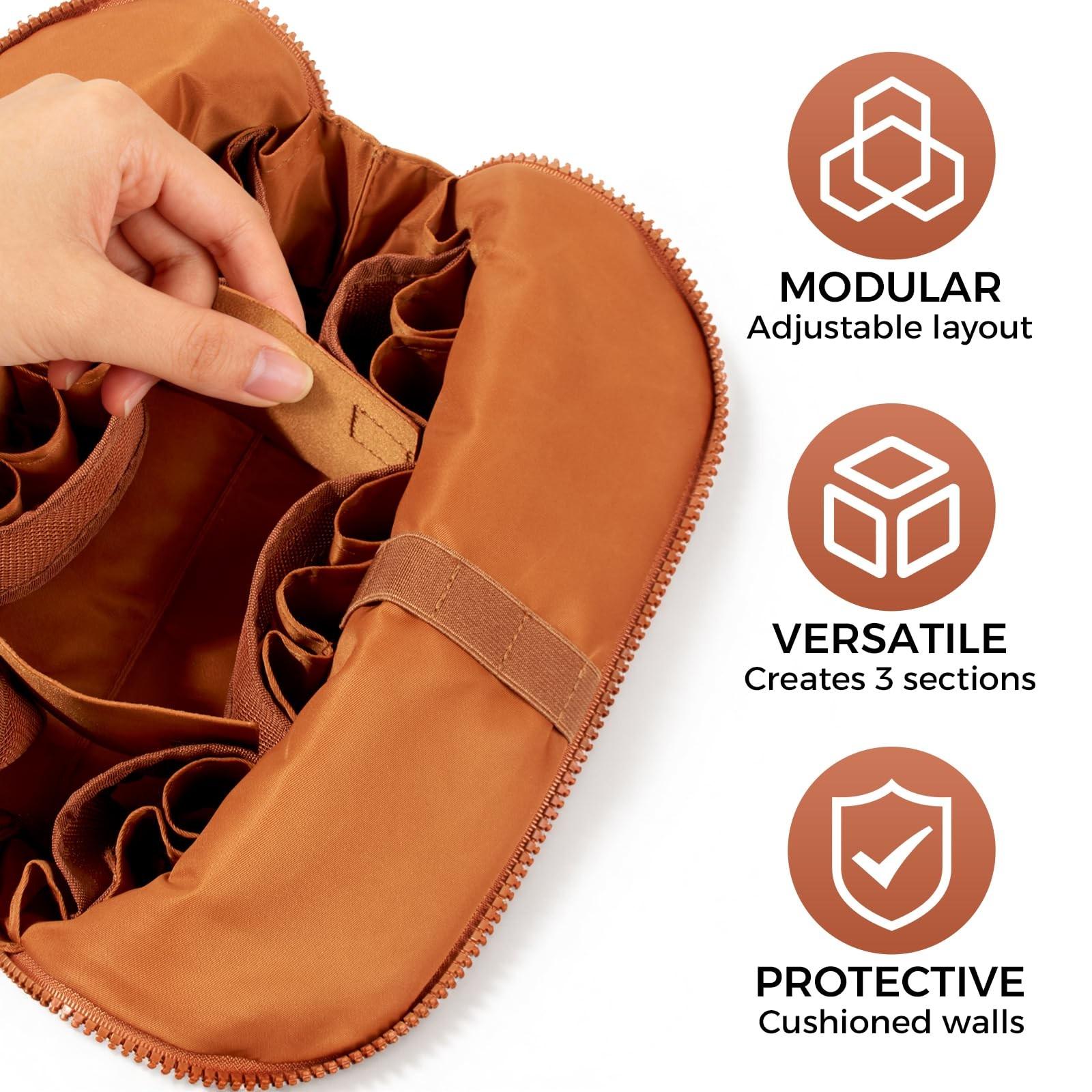 New Large Capacity Makeup Bag, Portable Skincare Cosmetic Organizer, Travel Toiletry Bag, Divided Storage, Ideal for Outdoors