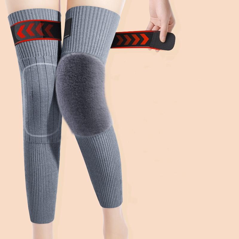 Ollas Winter Warm Thicken Cashmere Wool Knee Brace Unisex  Support Pads Extended knee protector to keep warm for cold legs Leg Warmers  Knee Sleeves