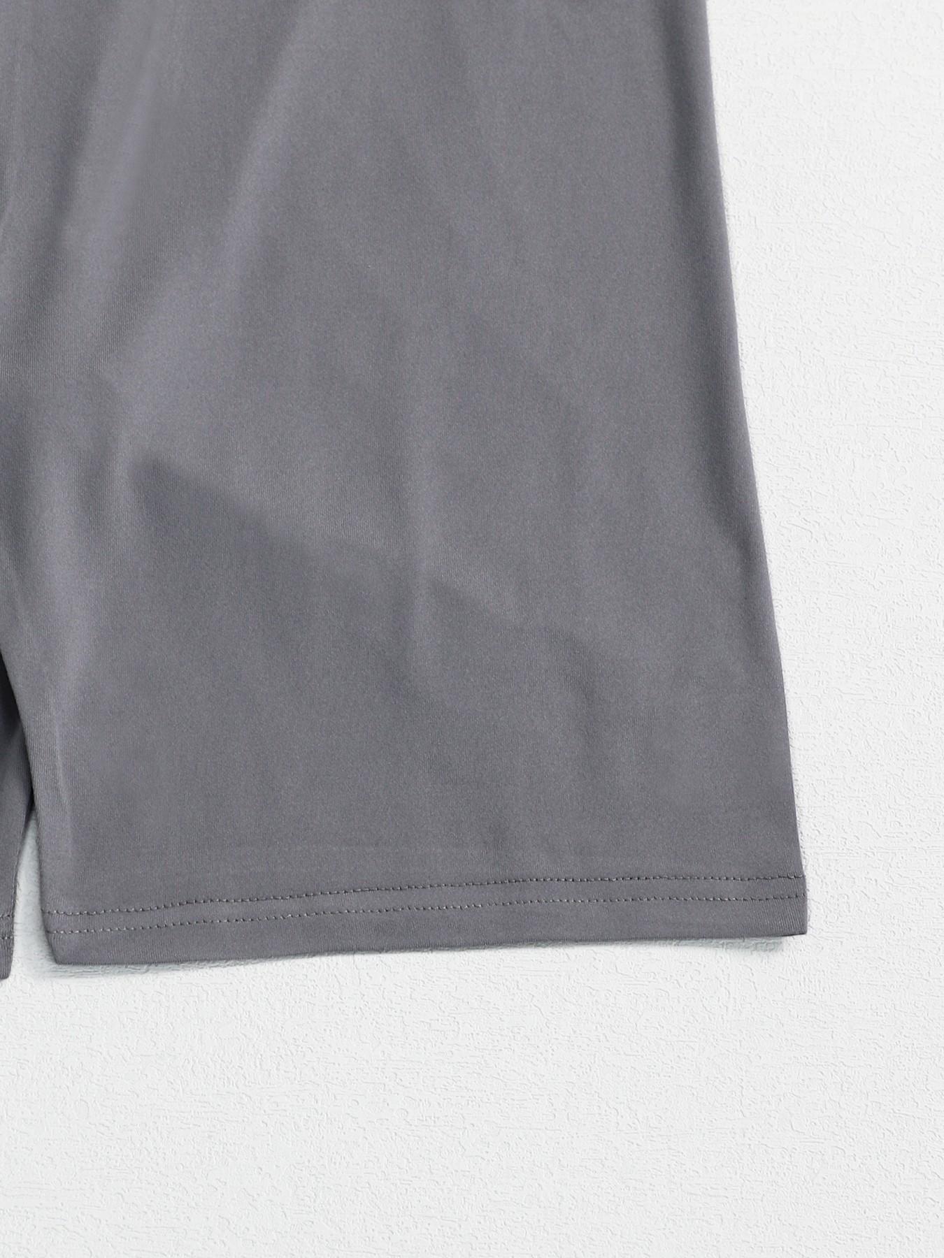 Women's Pajama Set, Short Sleeve Round Neck Slim Fit, Solid Color Sporty Sleepwear, Comfortable Home, All Seasons