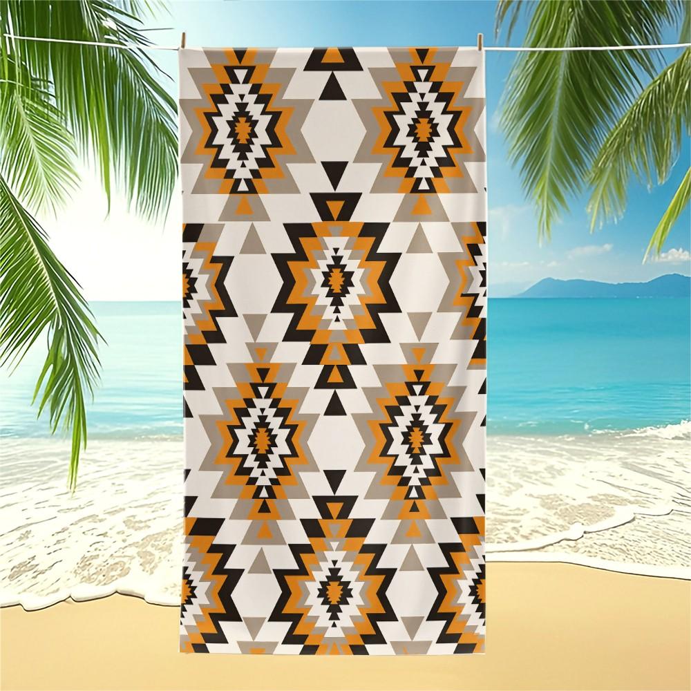 Southwestern/Boho/Aztec Geometric Digital Print Beach Towel, Quick Dry Pool Towel, Ideal for Camping & Bath, Perfect Gift for Beach Pool & Vacation Goers