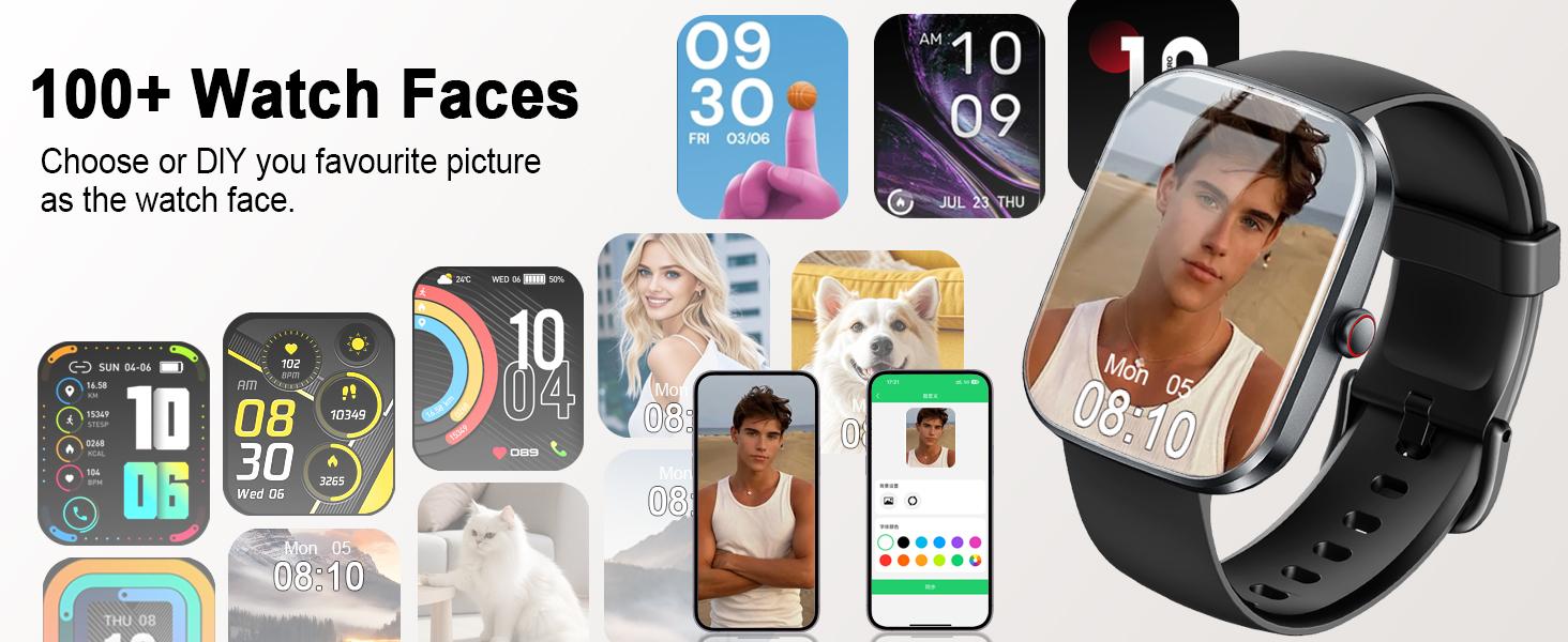 [Spring Deals] Tukio 2026 Smartwatch with AI ChatGPT Assistant 1.91-inch HD Display Heart Rate Monitoring Sleep Tracking Bluetooth Calling IP68 Water Resistance Compatible with Android and iOS,the Perfect Holiday Gift