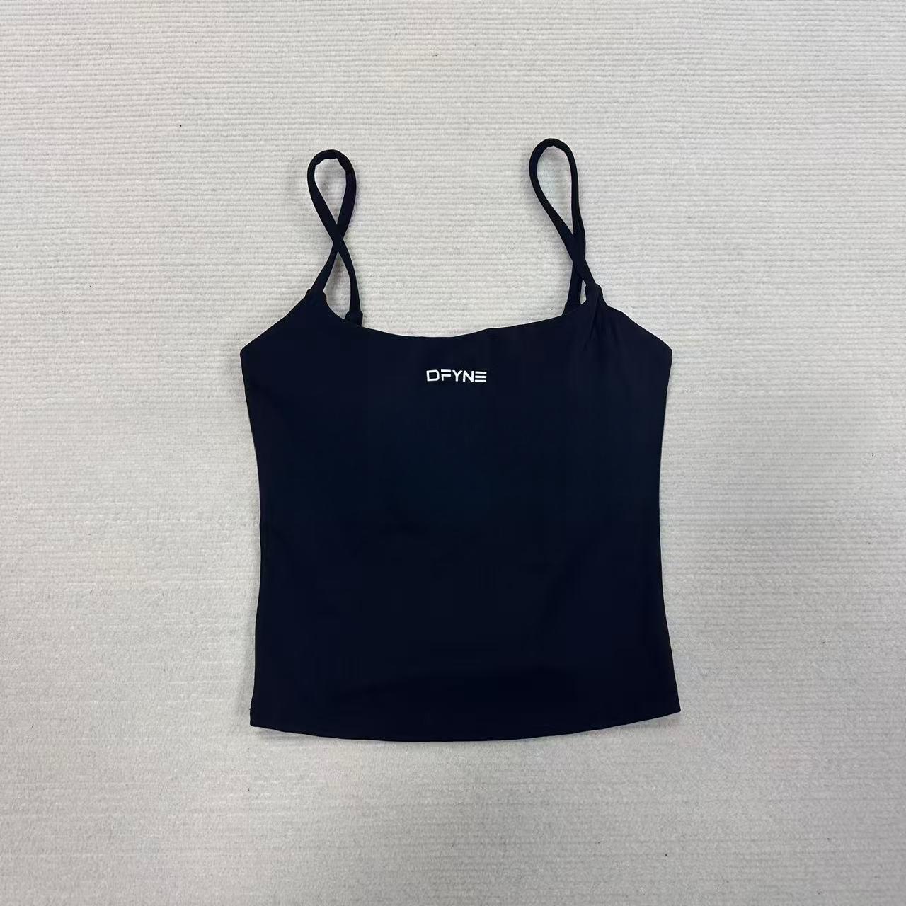 DFYNE Double Shoulder Strap Yoga Tank Top | Brushed Fabric, Soft and Skin-Friendly | Backless Design, Show Off Elegant Shoulder Shapes During Fitness