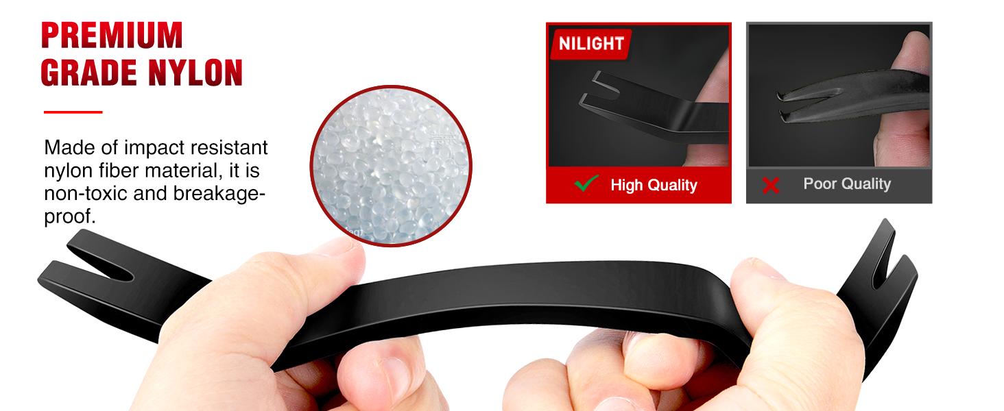 Nilight 19Pcs Trim Removal Tool Set Panel Fastener Clips Removal Automotive Plastic Upholstery Pliers Removal Install Car Tool with Storage Bag for Trim Panel Audio Clip Pliers (Black) Vehicle Remover Brake Caliper Wrench dealsforyoudays