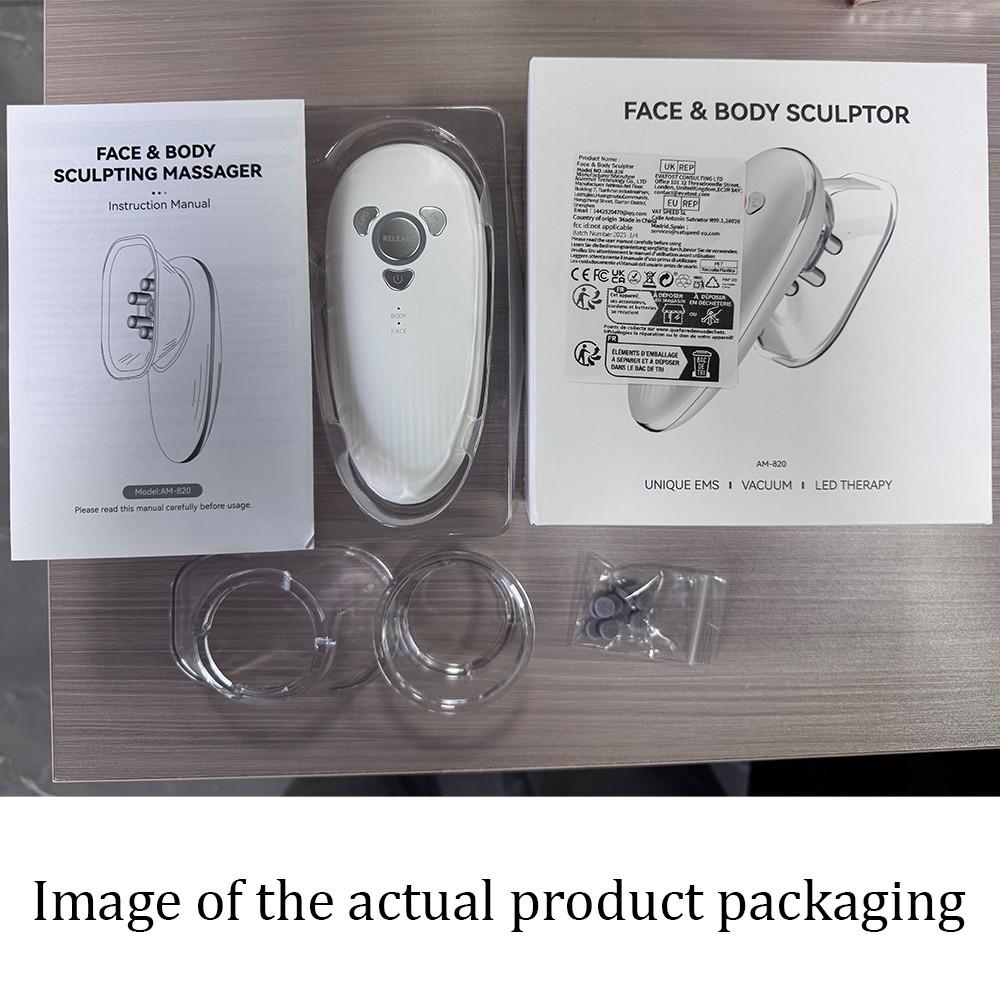 4 in 1 Smart Body Sculpting Machine-Lymphatic Drainage Massager, Body Care Tool, Body Care with 4 Adjustable Functions: Heating,Cupping,Red Light & EMS Massage for Belly, Waist, Arms, Legs, Tightens Skin Gift, Stomach Body Sculpting Tool