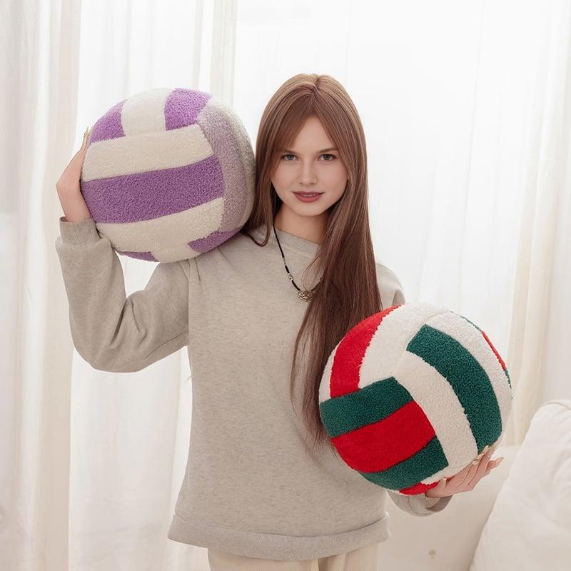 Volleyball Pillow Sports Pillows Volleyball Plush Pillow Sport Theme Fluffy Stuffed Throw Pillow Volleyball Room Decor Gift for Bedroom Decoration Supplies Soft Cushions