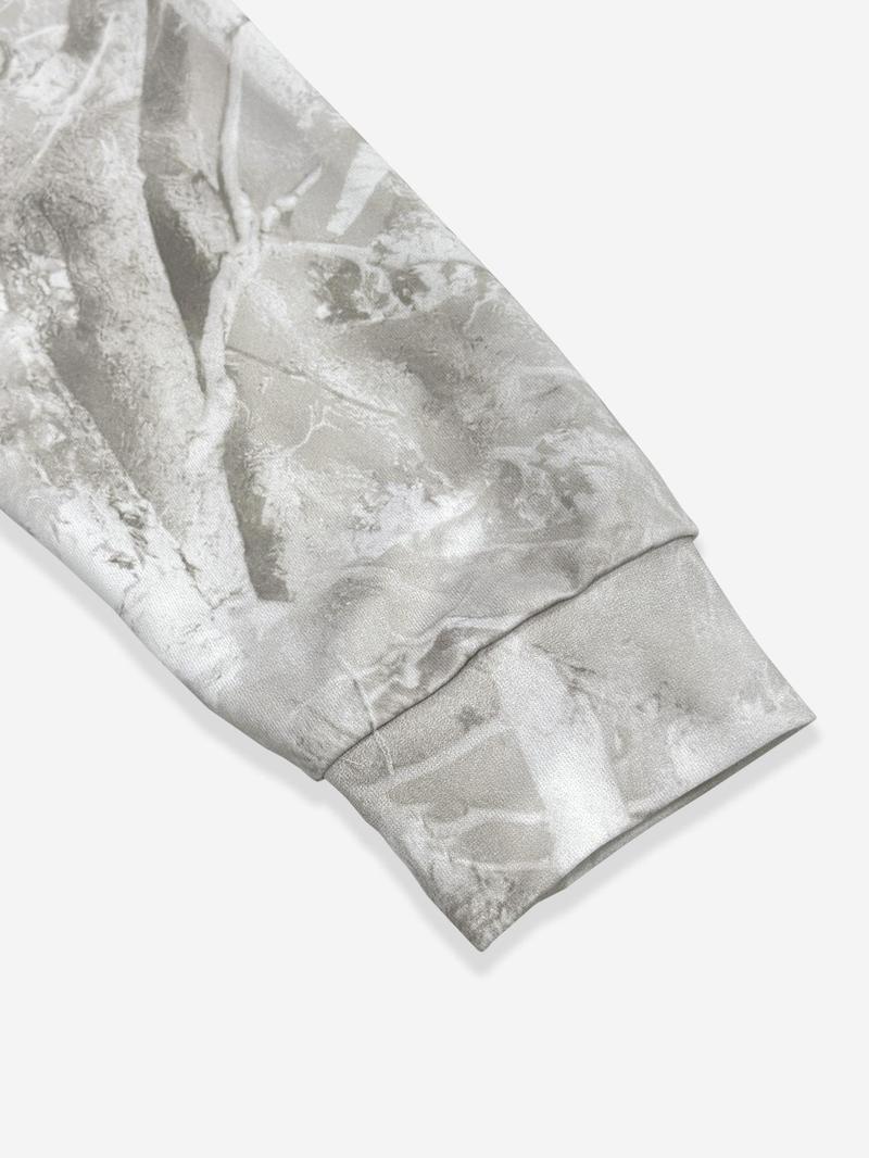 Unisex Casual Branch Print Long Sleeve Loose Fit Pullover Sweatshirt, Fall & Winter Street Style, Graduation & Back-To-School Wear