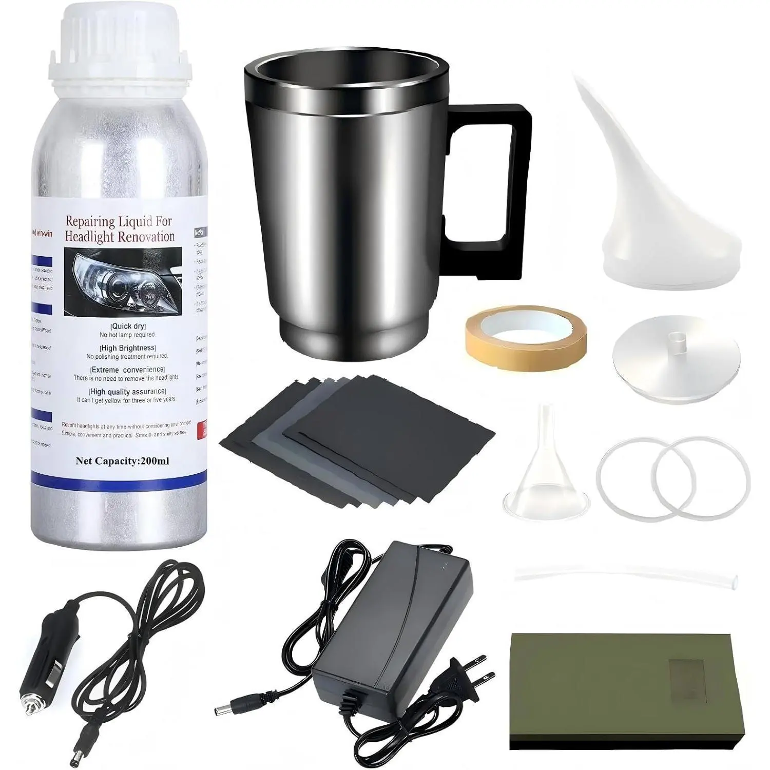 200ml Headlight Restoration Kit,Vapor Headlight Restoration Kit