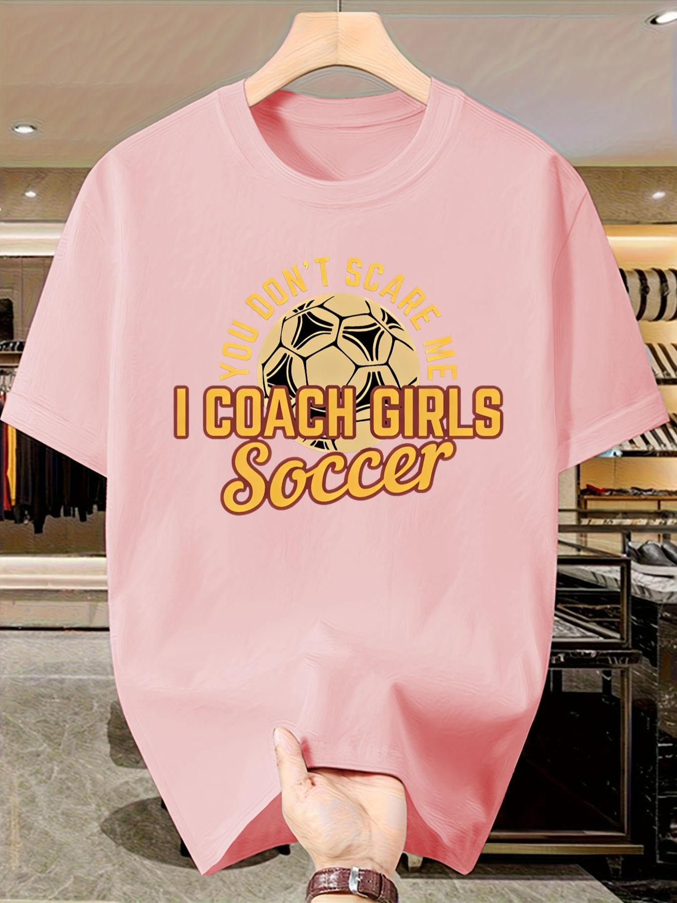 Football Coach Gift Choice! Women's Soccer Theme Personalized T-Shirt, Slim-Fitting Short Sleeve Casual Top for Training and Daily Wear