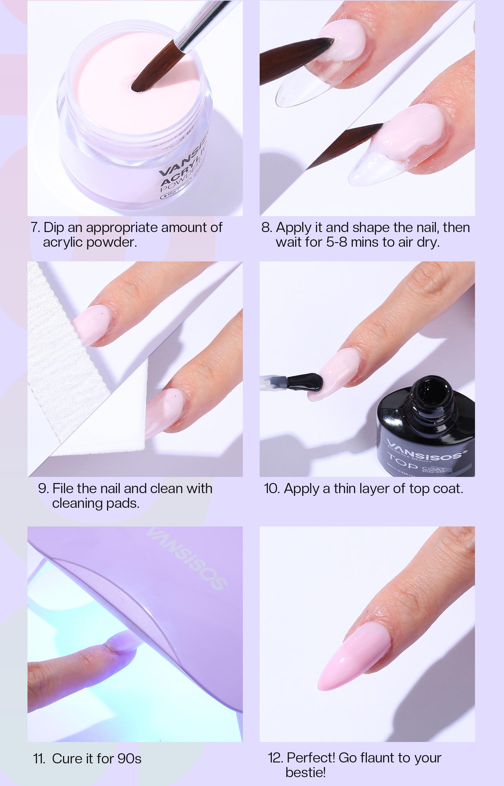 VANSISOS Professional Acrylic Nail Kit for Beginners | Acrylic Nail Charms & Complete Full Nail Supplies