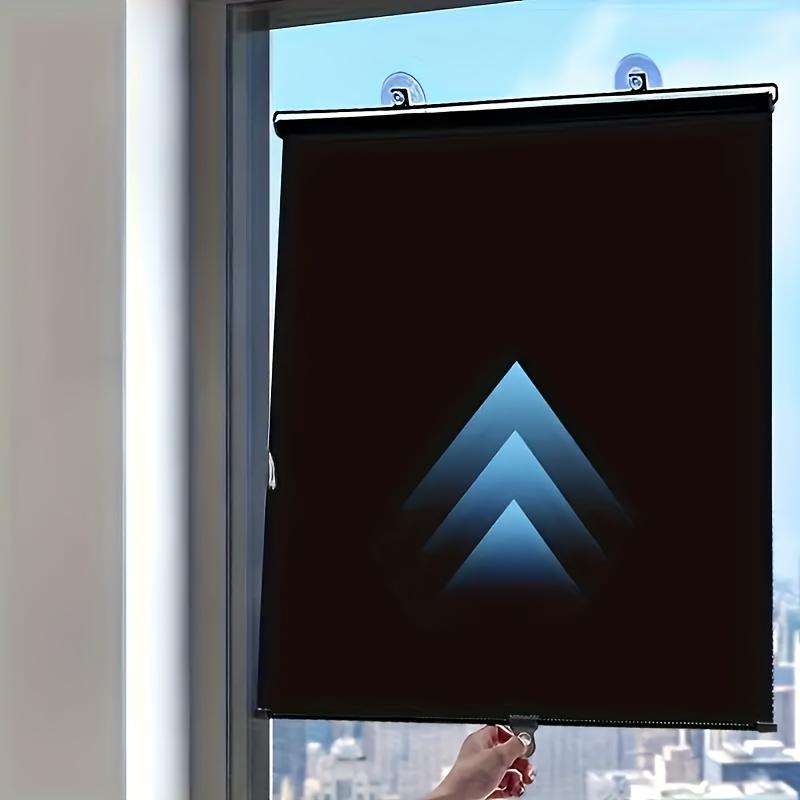 1 roll easy to install sunshade roller shutter - thermal insulation, used for kitchen, bathroom, bedroom windows with sunshade, Blackout blinds, no need for drilling suction installation, firm and not falling off