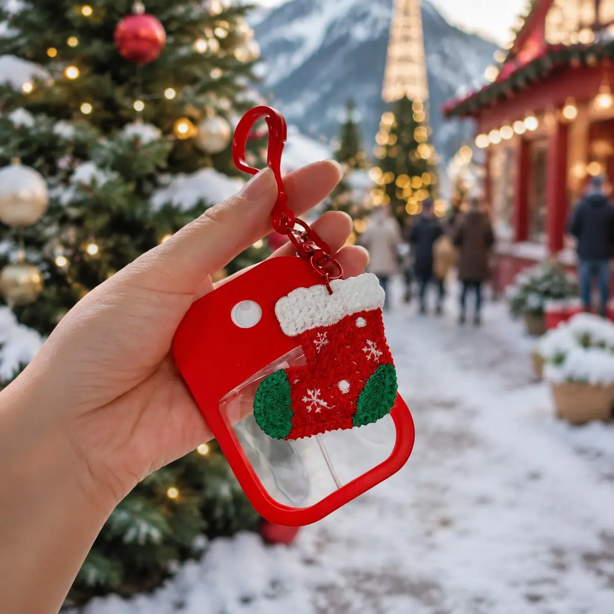 Christmas Theme Refillable Spray Bottle Set, Protective Case, Portable Empty Cosmetic Sprayer, Ideal for Travel, Camping, Gifts, Makeup Accessories