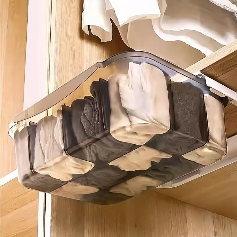 Under Desk Hidden Storage Drawer Organizer, Sliding Dividers and Adjustable Shelves, Multi-Functional Slide-Out Storage Box for Home Office Organization