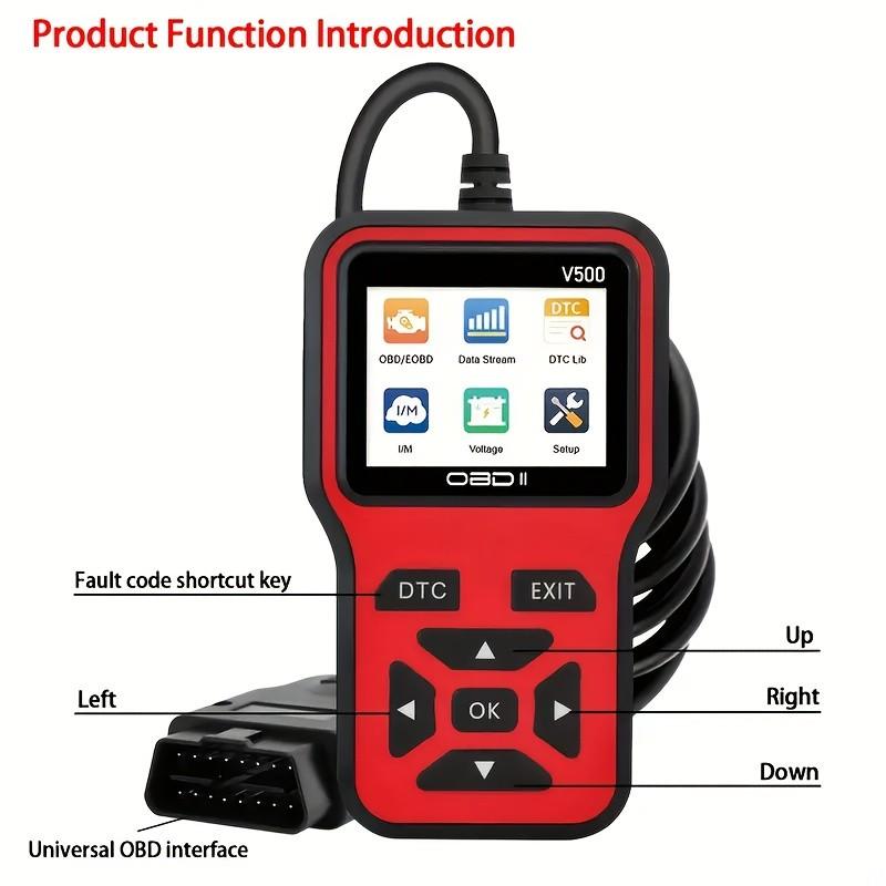 Latest Obd2 Scanner Diagnostic Tool Automotive Scan Tool with Engine Code Reader, Data Stream, Voltage Test, Erase Function, Car Battery Tester, Compatible with All Vehicles Since 1996
