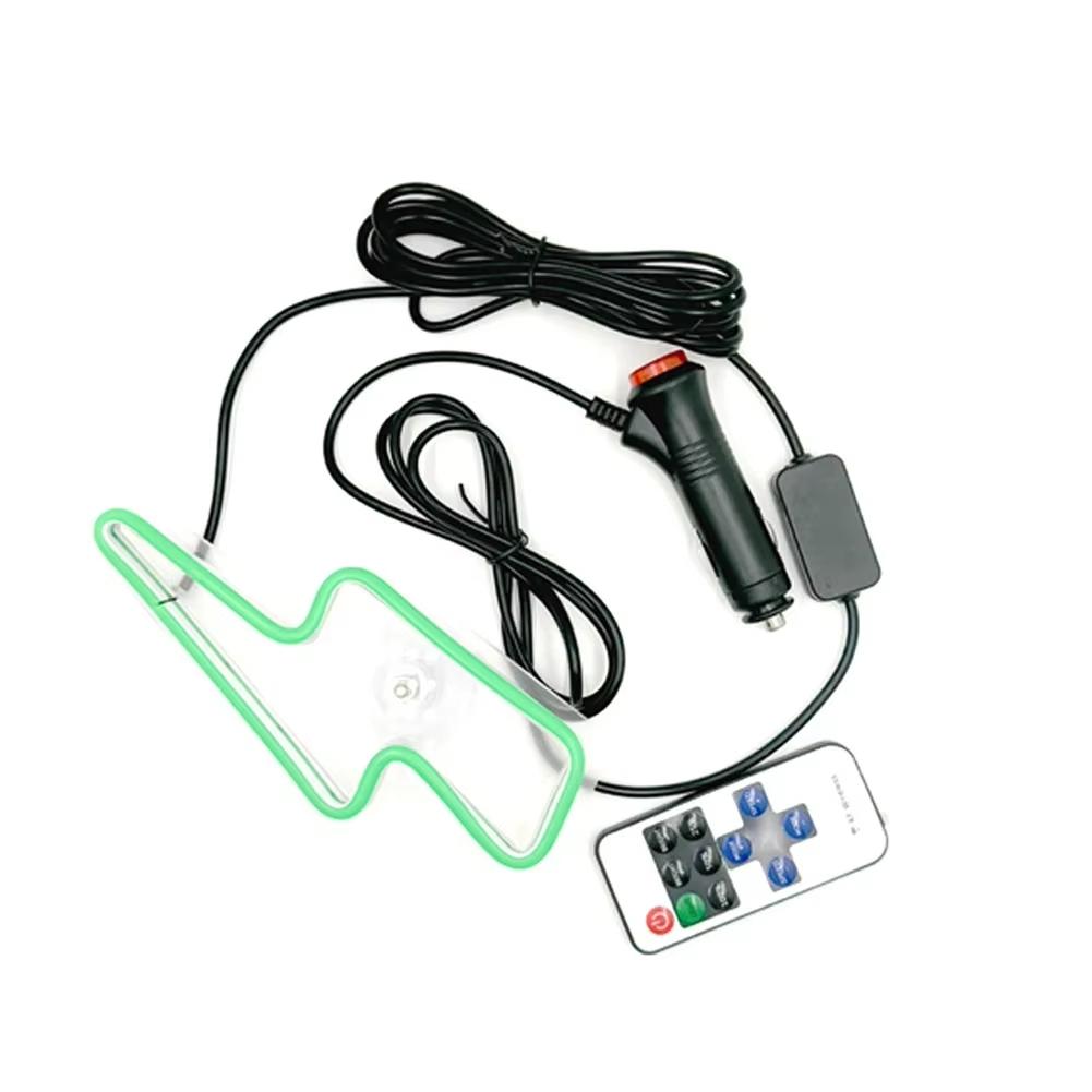 Universal LED Car Window Lights Auto Interior Decoration Atmosphere Lamps Love/Star/Lightning Neon Lights with Remote Control Led Ambient Light