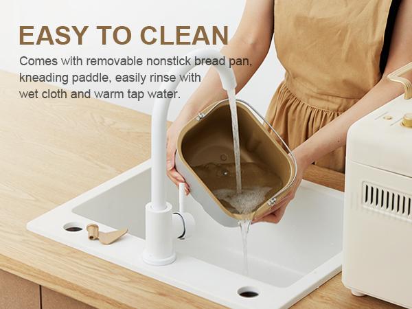 Neretva Bread Machine, 2.2LB 15-in-1 Bread Maker, Dual Heater Breadmaker Machine with Auto Nut Dispenser & Nonstick Ceramic Pan, Bread Maker Machine for Gluten Free, Dough Maker, Sourdough, Yogurt
