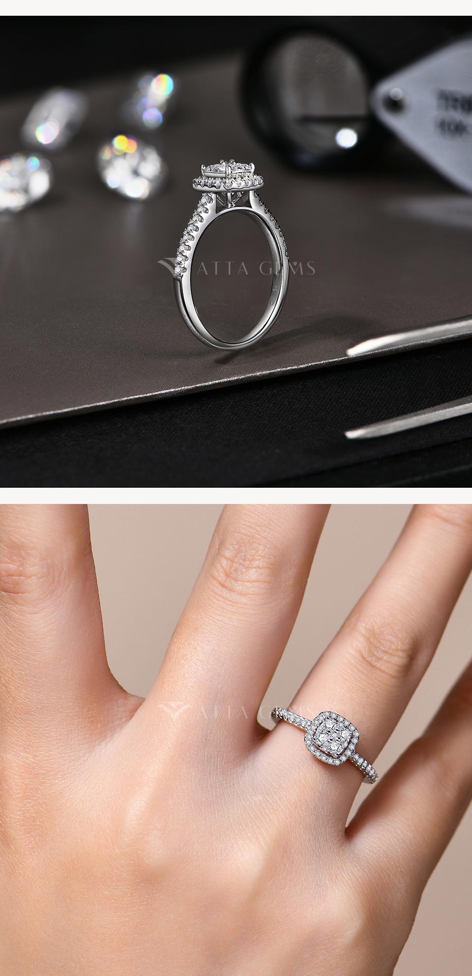 D Color VVS1 Lab-Created Moissanite Ring for Women Engagement Wedding Promise Ring Fine Jewelry Gift Daily Wear R242 SpringStatements