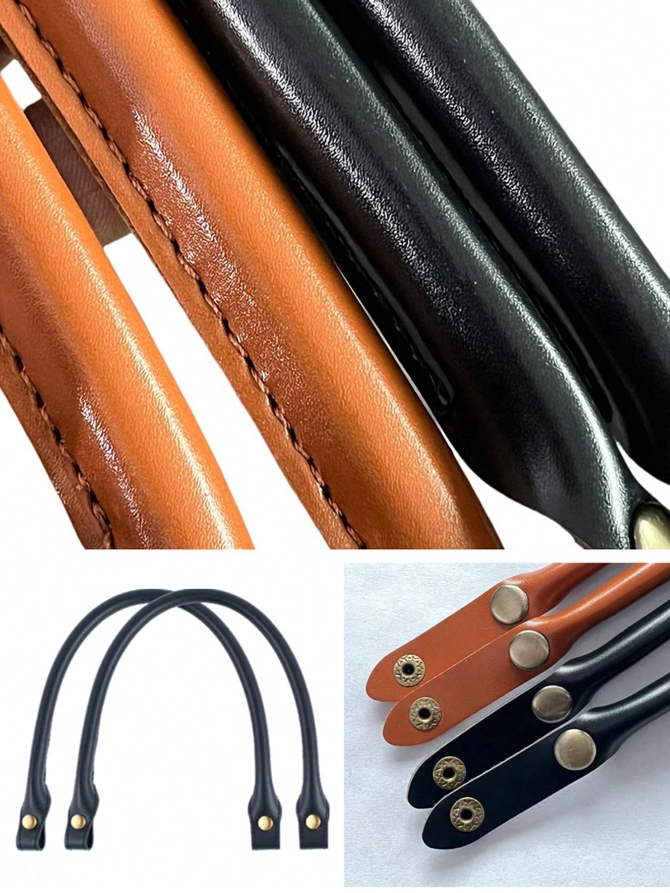 PU Handbag Shoulder Strap Replacement, Leather Handle, 40cm, Multifunctional, Easy Installation, Round Design, Perfect Gift for Craft Enthusiasts