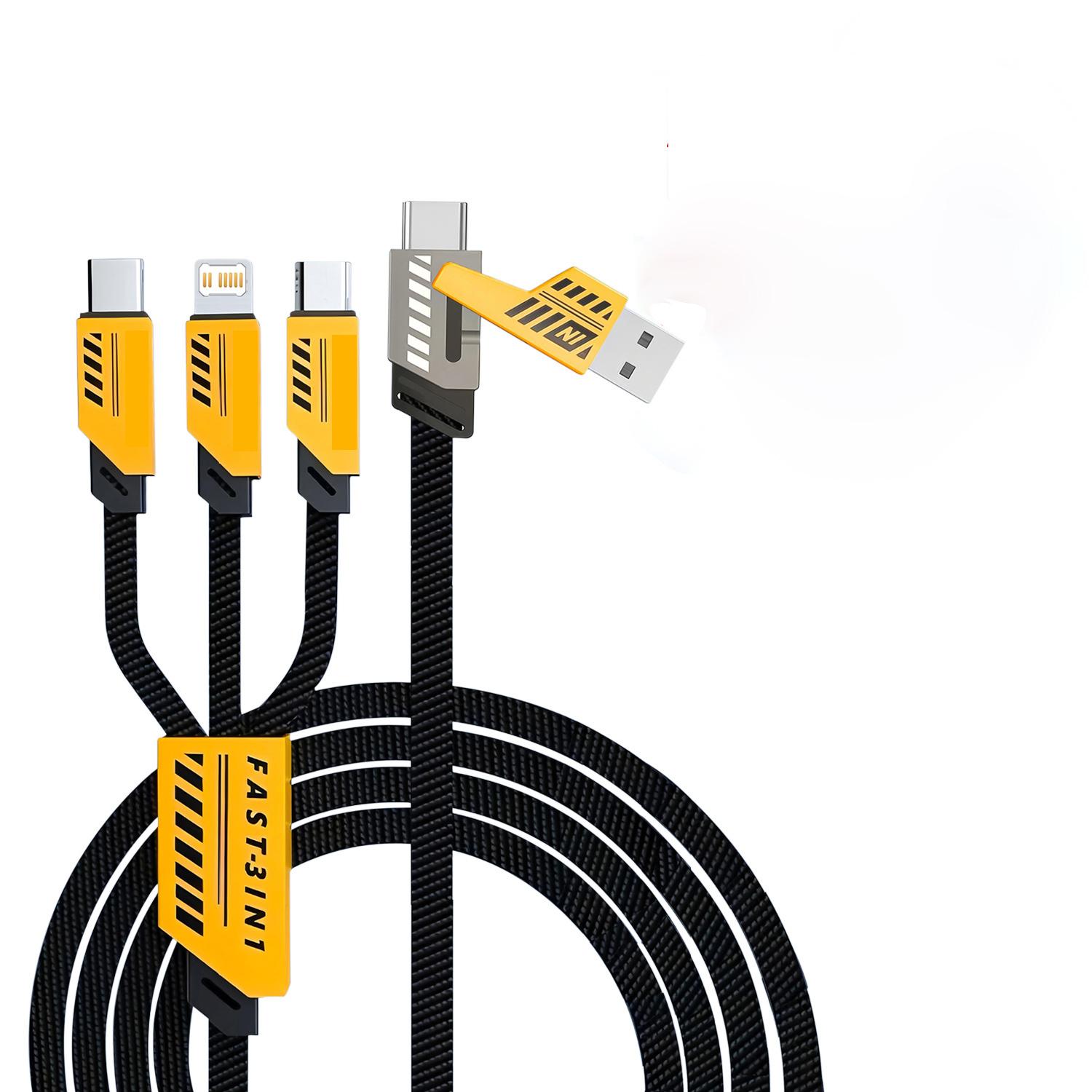 240w Super Fast Charging Cable with Nylon Braided Design, Durable Universal PD USB Charger for Type-C Micro iOS, 1.2 Meters Long, Available in 1 or 2 Pcs Set