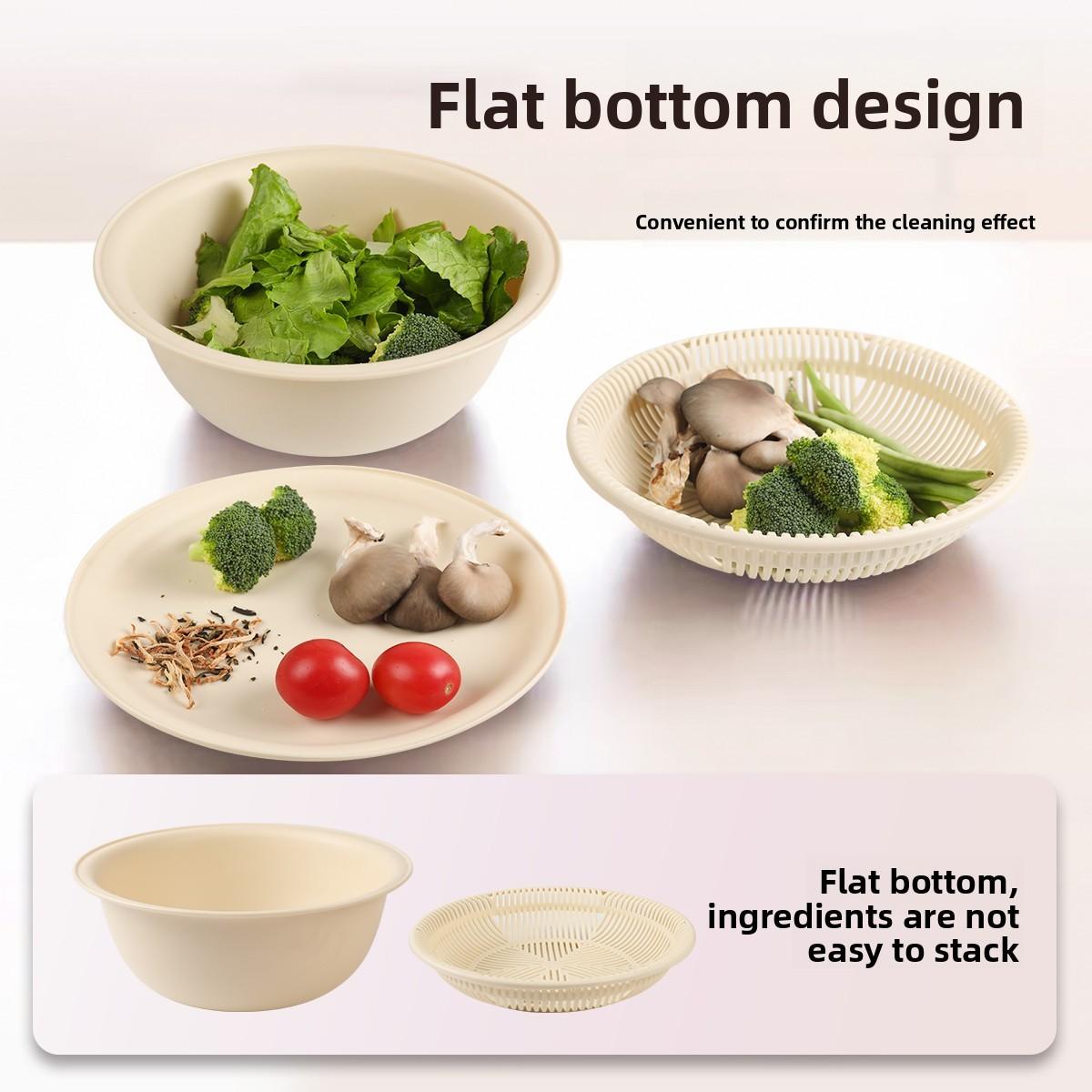 3-Layer Multi-functional Drain Basket - Microwave Safe Vegetable & Fruit Colander, Versatile Kitchen Strainer Set for Food Prep