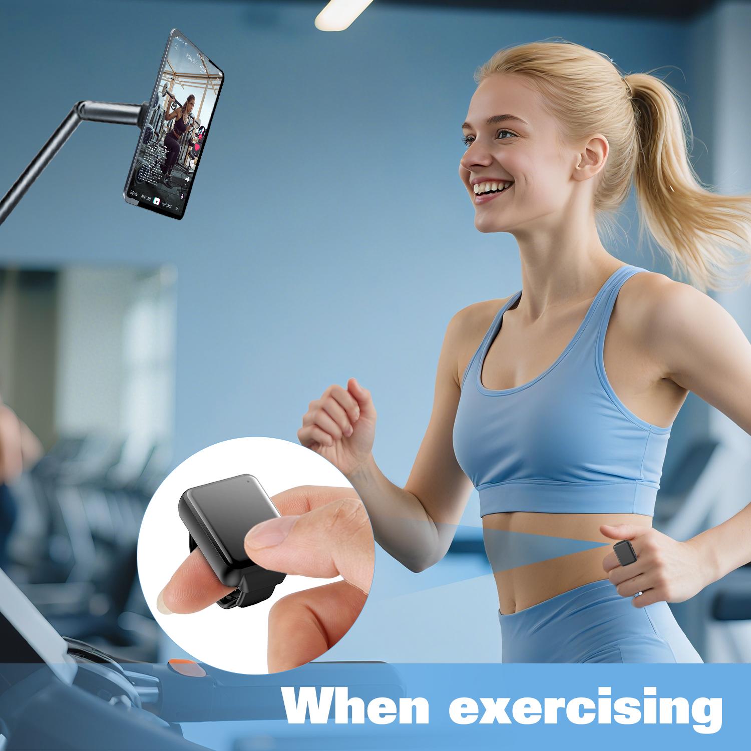 Multifunctional Ring Remote Control Wireless Rechargeable Bluetooth Compatible for iOS Android Cellphone Camera Stabilizer Multiplatform Touchscreen TikTok Scrolling