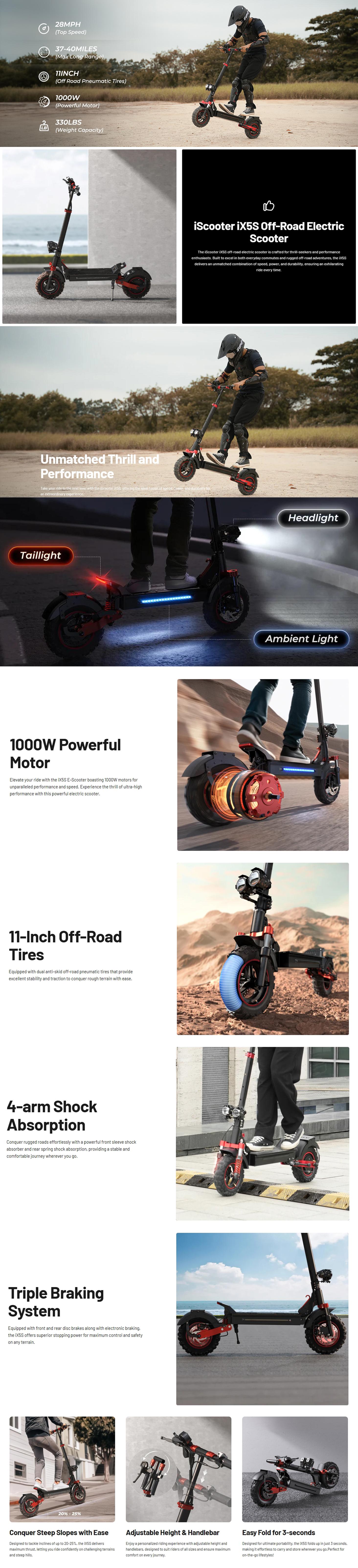 【Holiday Haul】EX7P Off-Road Electric Scooter for Adults 2000W Dual Motor 38 MPH Top Speed 50 Miles Long Range 10" Off-Road Pneumatic Tires Turn Signals Dual Braking APP Control Foldable E-Scooter, 48V15Ah Handlebar