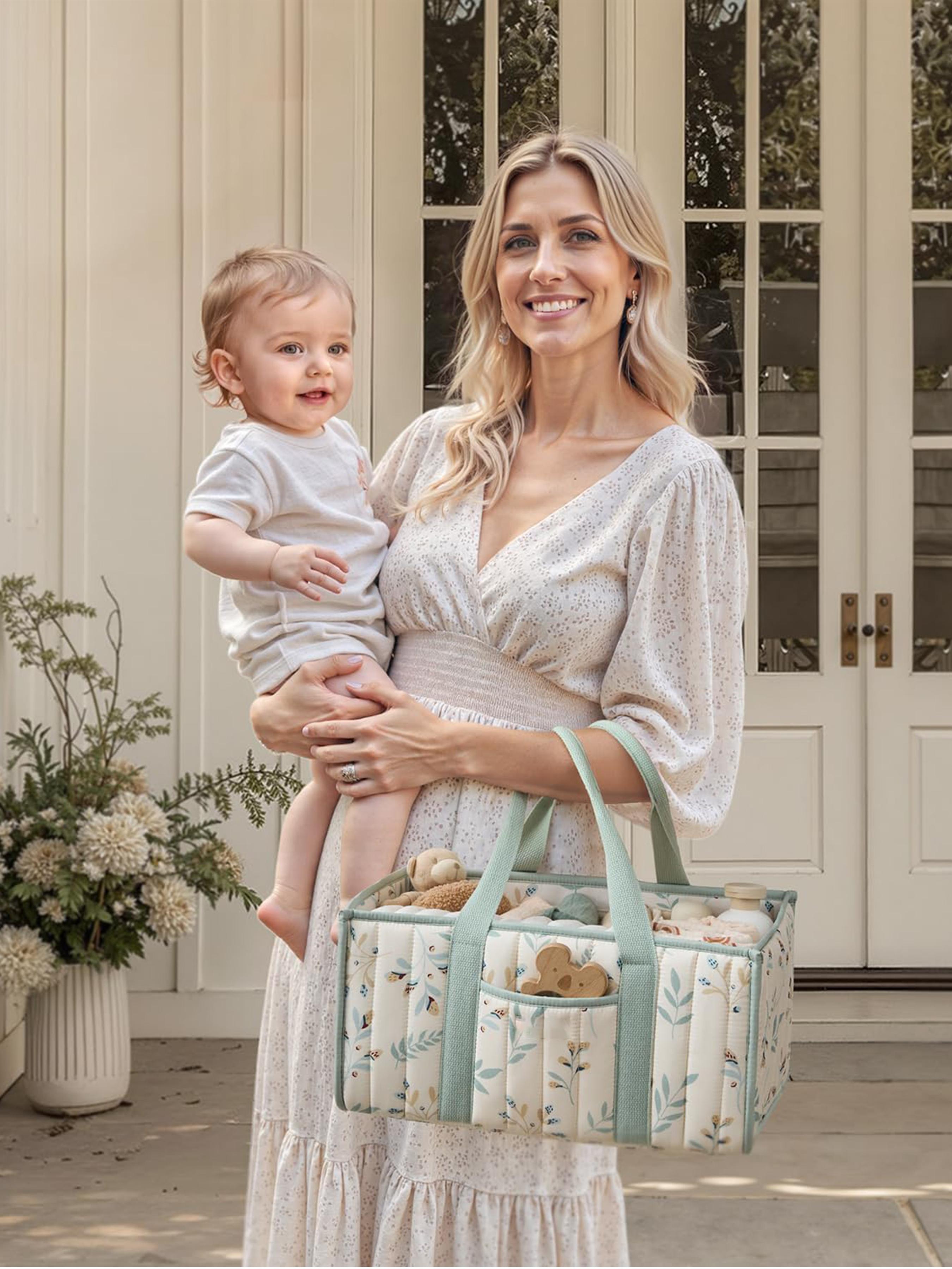 Baby Diaper Caddy - Large Organizer Tote Bag for Newborn essentials Boy or Girl - Multifunctional Diaper Bag - Baby Shower Basket - Nursery Must Haves - Registry Favorites - Newborn Caddie Car Travel Baby Diaper Caddy - Large Organizer Tote Bag for Newborn essentials Boy or Girl - Multifunctional Diaper Bag - Baby Shower Basket - Nursery Must Haves - Registry Favorites - Newborn Caddie Car Travel