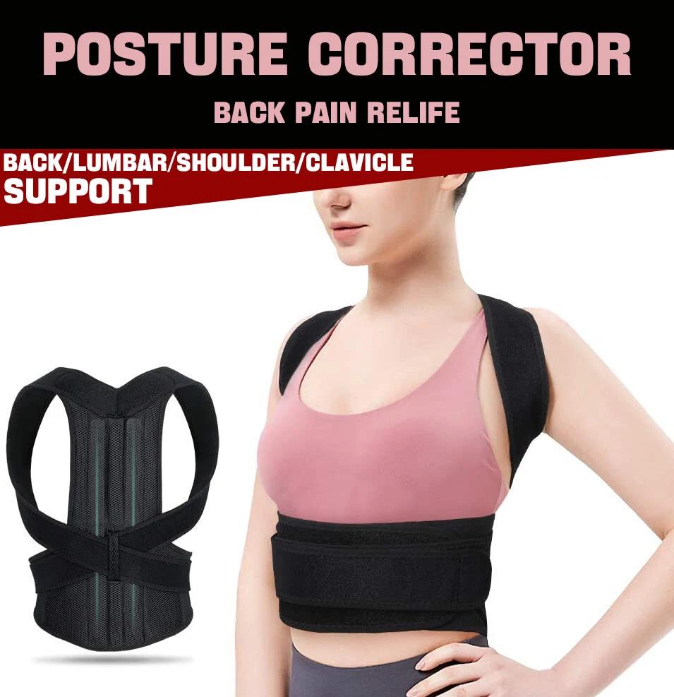 Drive Pain-Free & Sit Straight Premium Posture Corrector with Upper/Lower Back Support & Comfort Compression Healthcare Tool