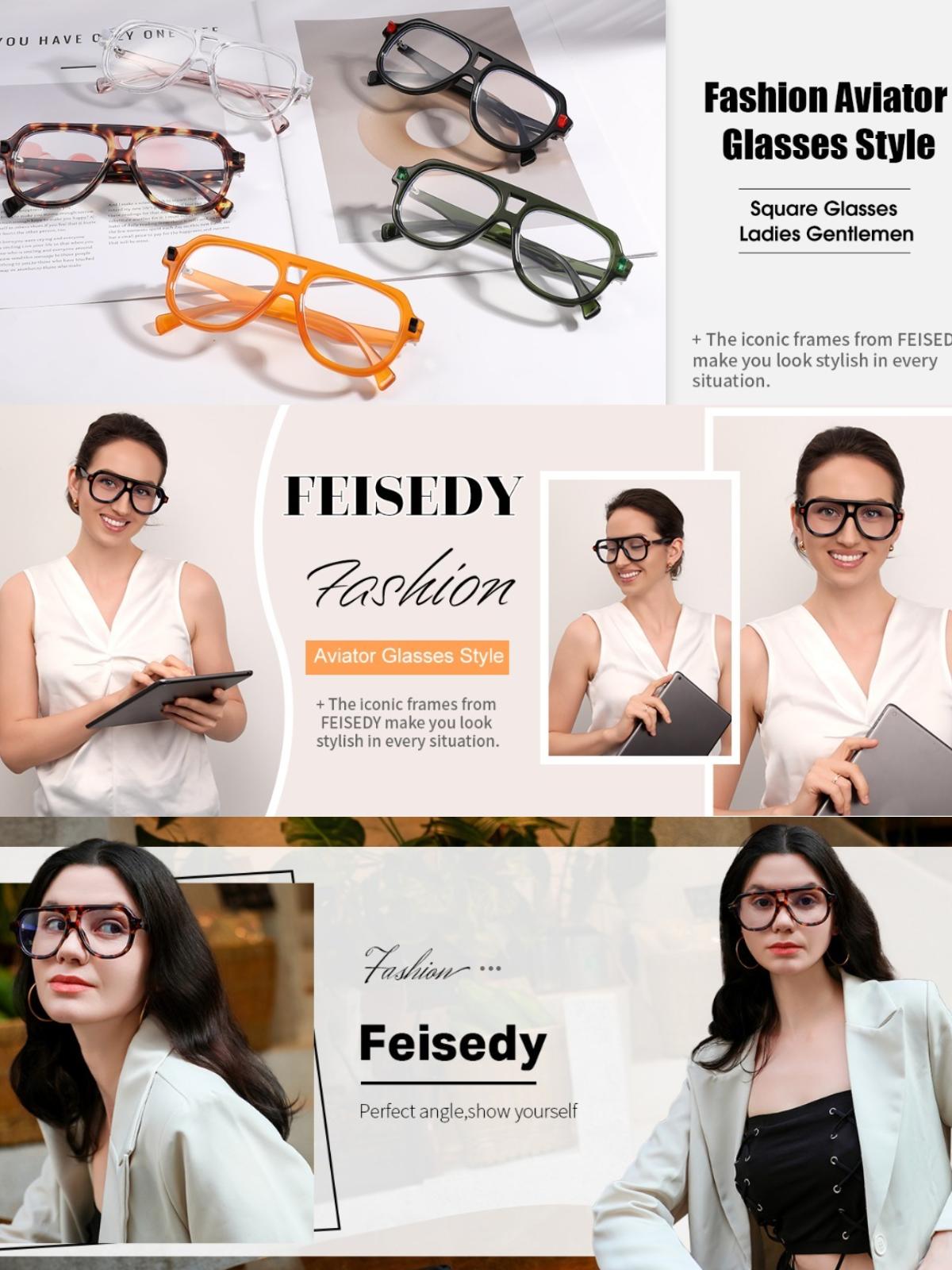 FEISEDY Frame Glasses for Women Men Blue Light Blocking Glasses Anti Glare Computer Eyeglasses B0039 FEISEDY Frame Glasses for Women Men Blue Light Blocking Glasses Anti Glare Computer Eyeglasses B0039