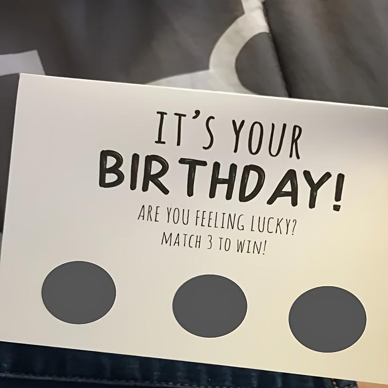 Creative Scratch-Off Birthday Cards, Interactive Lucky Gift Card, Fun Surprise for Couples/friends, Adult Party Prank Gift