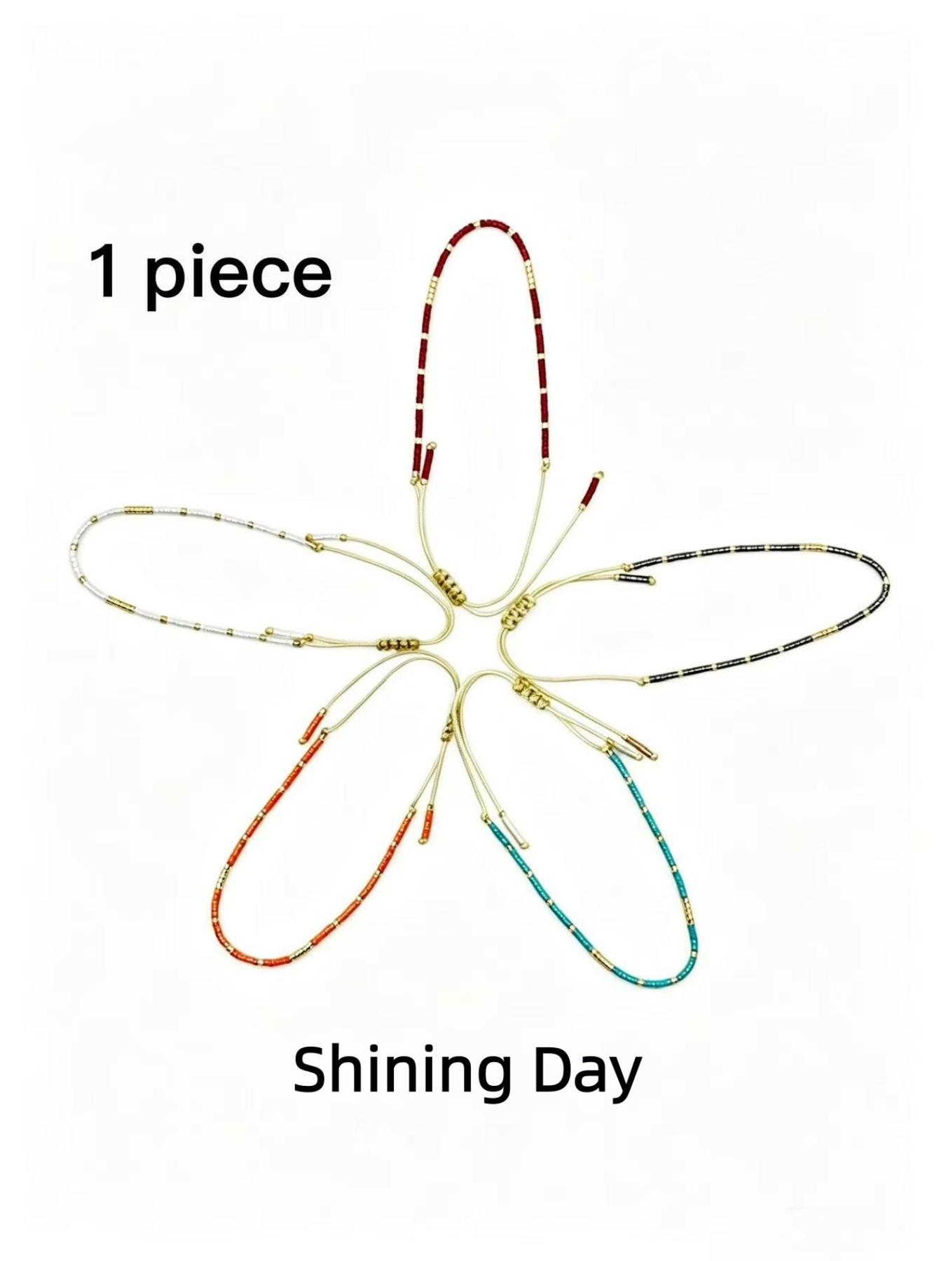 Shining Day Series Miyuki Glass Beads Fashion Handmade Braided Bracelet, Stylish Jewelry for Women and Men, Unique Crafted Accessory