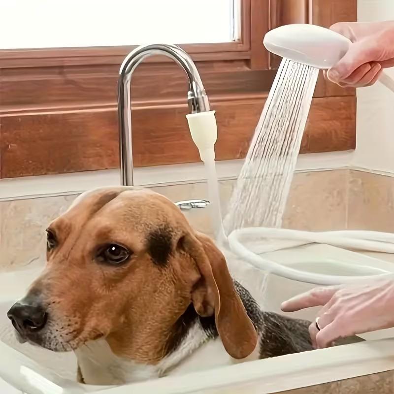 【Pet Bathing】51.1" Faucet Extender Hose with Shower Head, Shower Attachment | Multi-Function Bathroom Tool for Hair & Pet Washing, No Mess Flexible Sink Adapter