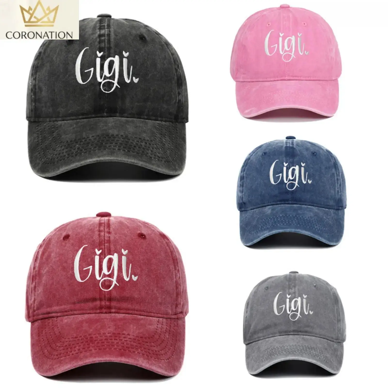 Vintage Washed Baseball Cap for Women Men, Y2K Aesthetic Embroidered Dad Hat with Adjustable Strap, Distressed Cotton Curved Brim Sun Hat, Soft Breathable Casual Streetwear Cap for Outdoor Travel, Beach, Daily Wear