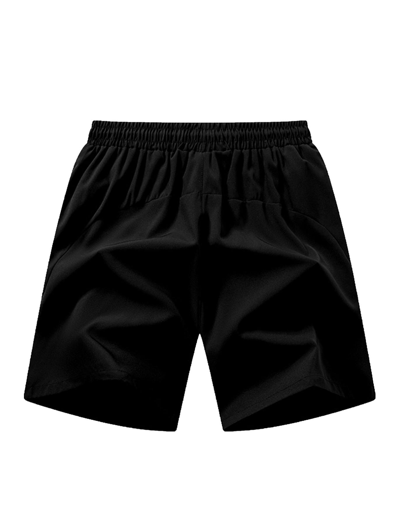 Men's Sporty Shorts, Ultra-Light Quick-Dry Breathable Summer Running Shorts with Pockets and Zipper, Fitness Training Shorts, Outdoor Beach Shorts