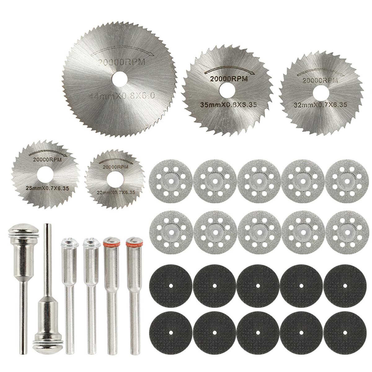 31Counts Mini Diamond Cutting Wheels Set HSS Circular Saw Blade Rotary Woodworking Tools for Drill Rotary Tool Accessories 31Counts Mini Diamond Cutting Wheels Set HSS Circular Saw Blade Rotary Woodworking Tools for Drill Rotary Tool Accessories