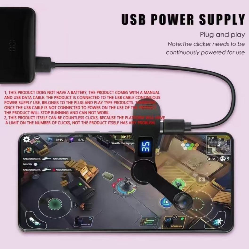 2026 New Smart Automatic Screen Clicker Device, USB Powered Finger Simulator, Adjustable Speed Physical Clicker for Gaming, Live Streaming Rewards Tasks